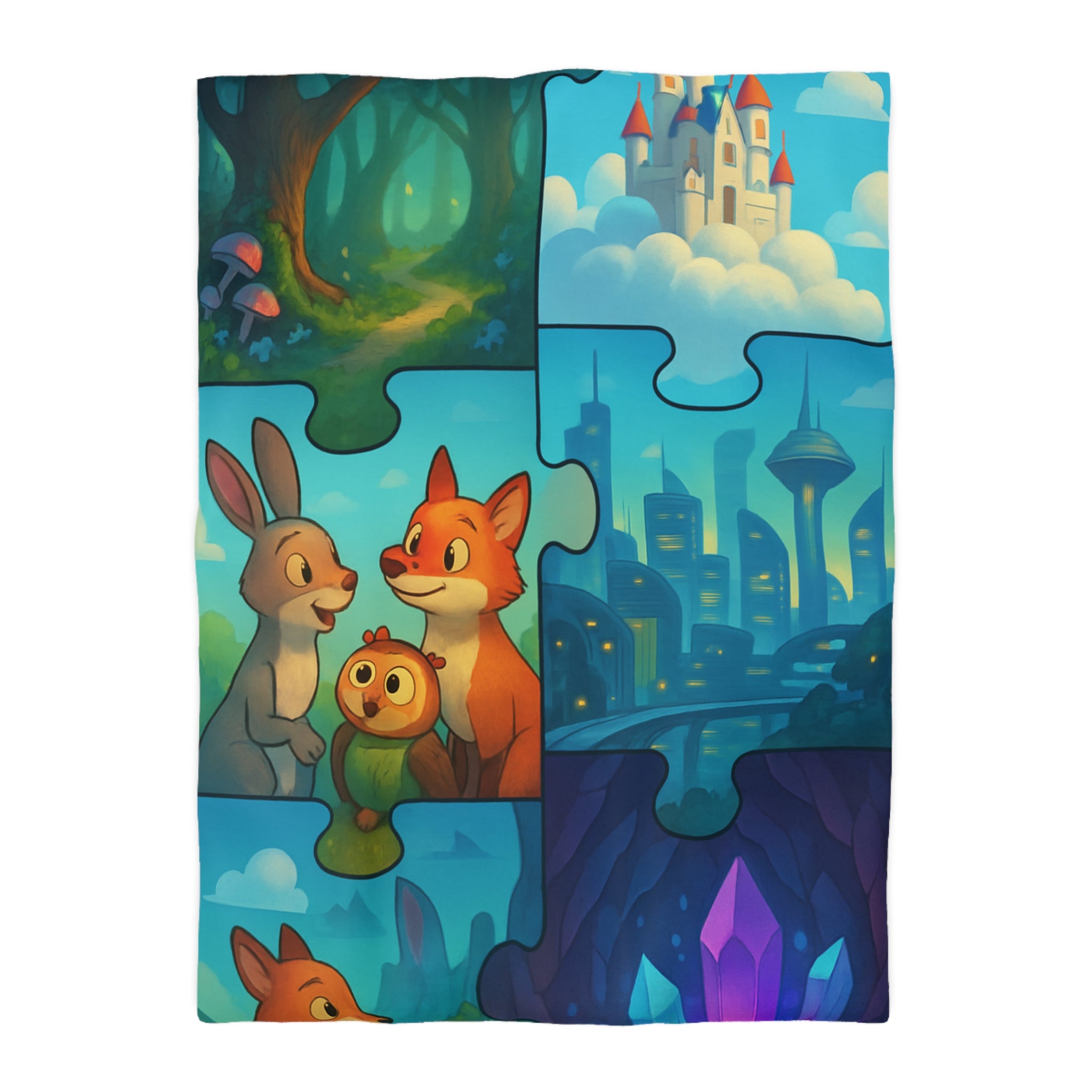 Housse de Couette Microfibre Design Artistique Moderne Décoration Chambre Confort Premium