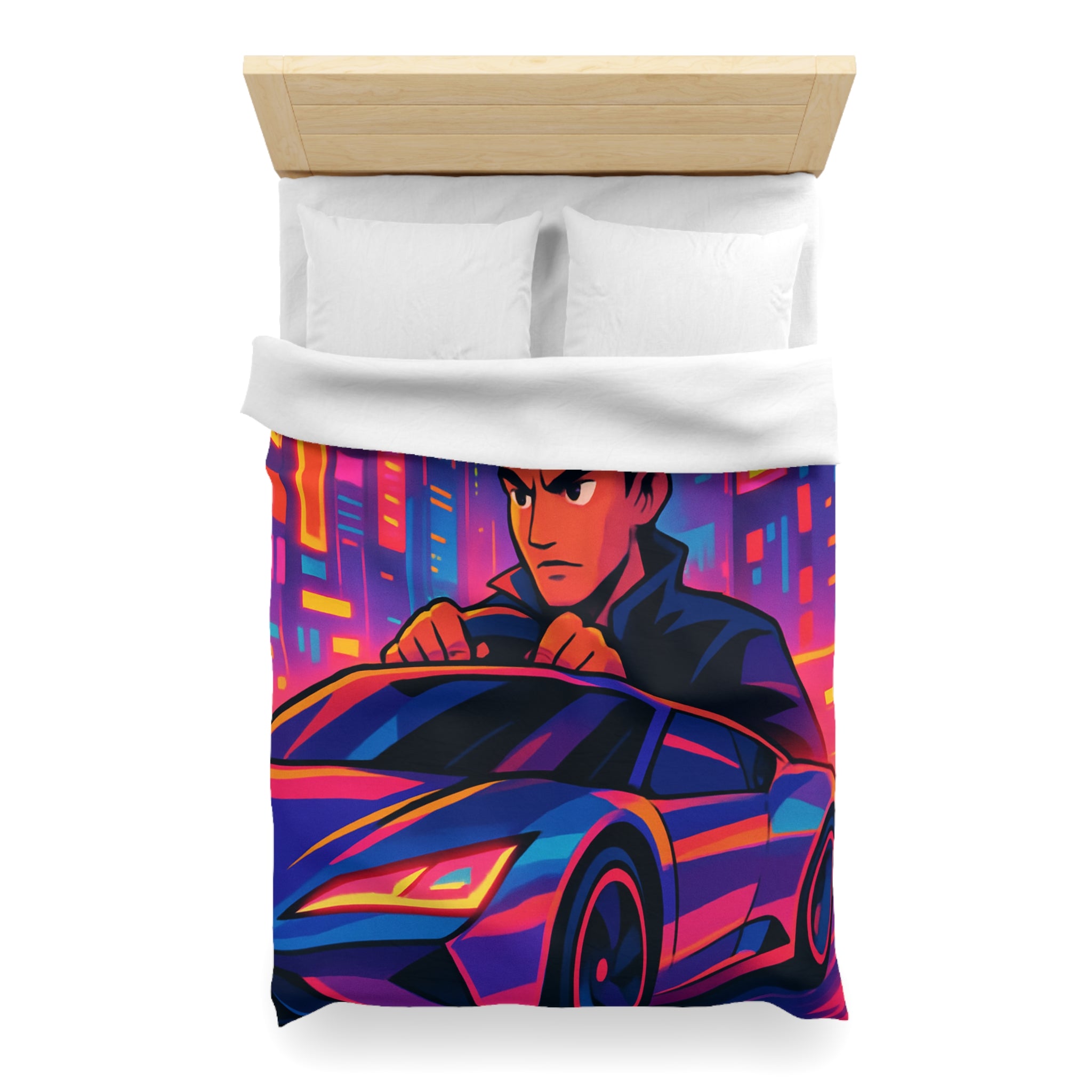 Housse de Couette Microfibre Design Artistique Moderne Décoration Chambre Confort Premium