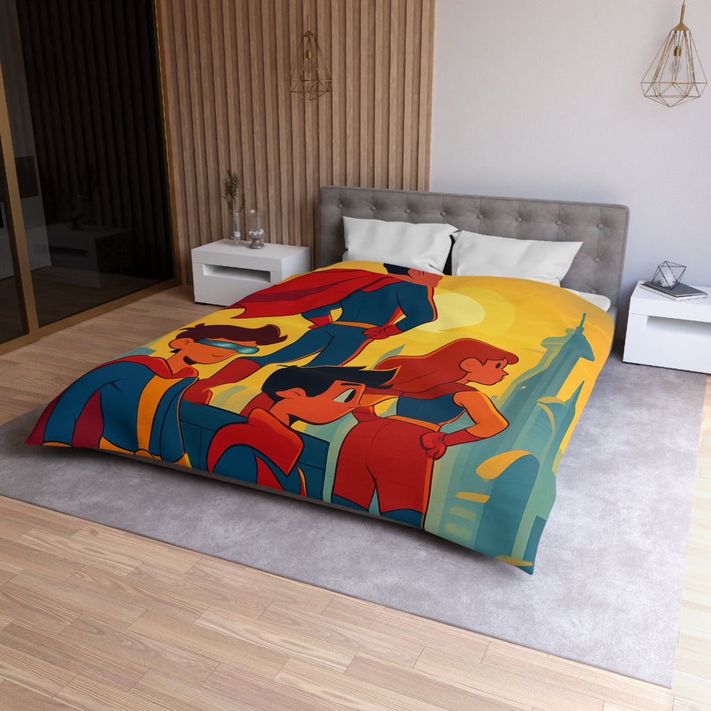 Housse de Couette Microfibre Illustration Unique Design Moderne Décoration Intérieure Raffinée