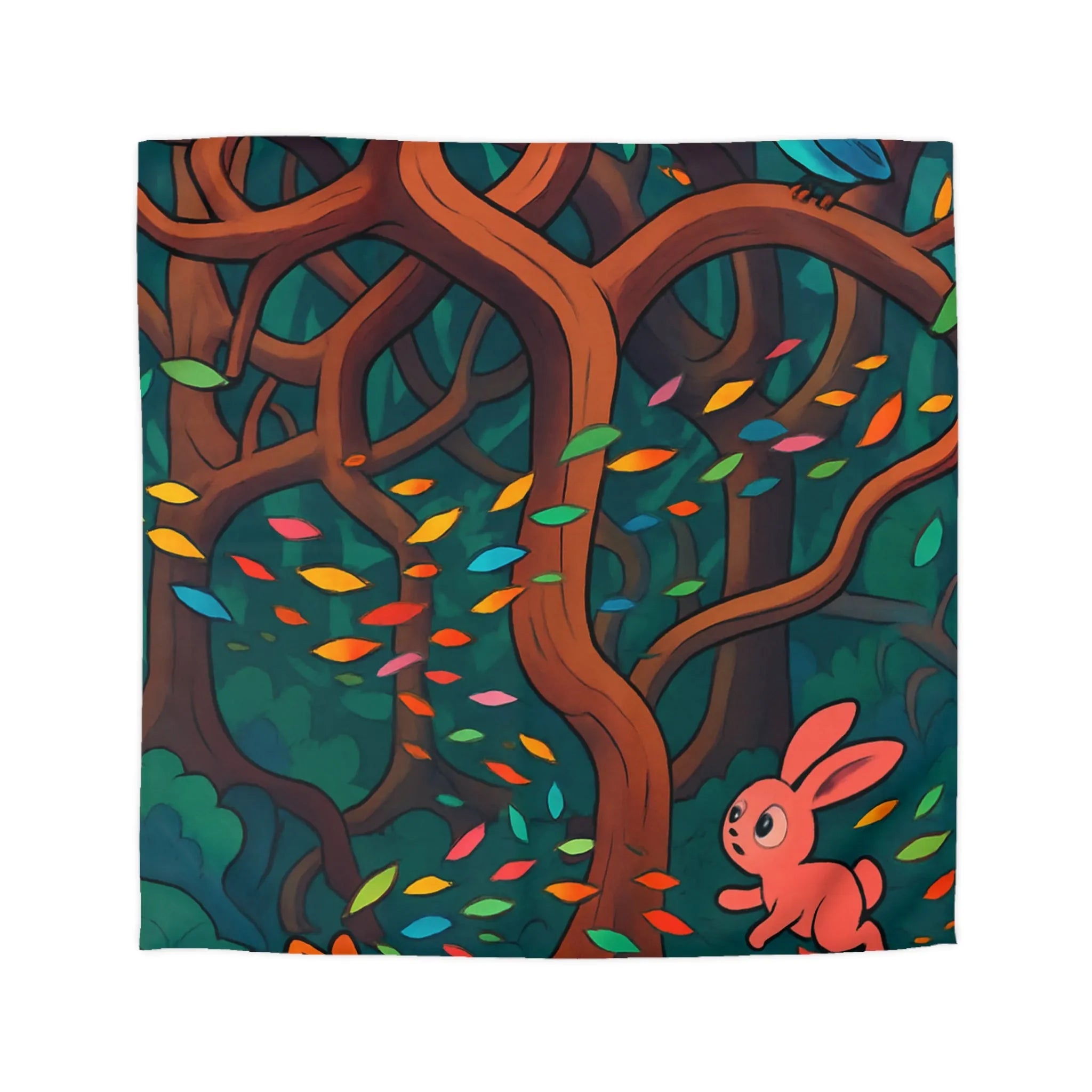 Enchantez Votre Espace avec une Housse de Couette Animaux et Forêt Colorée