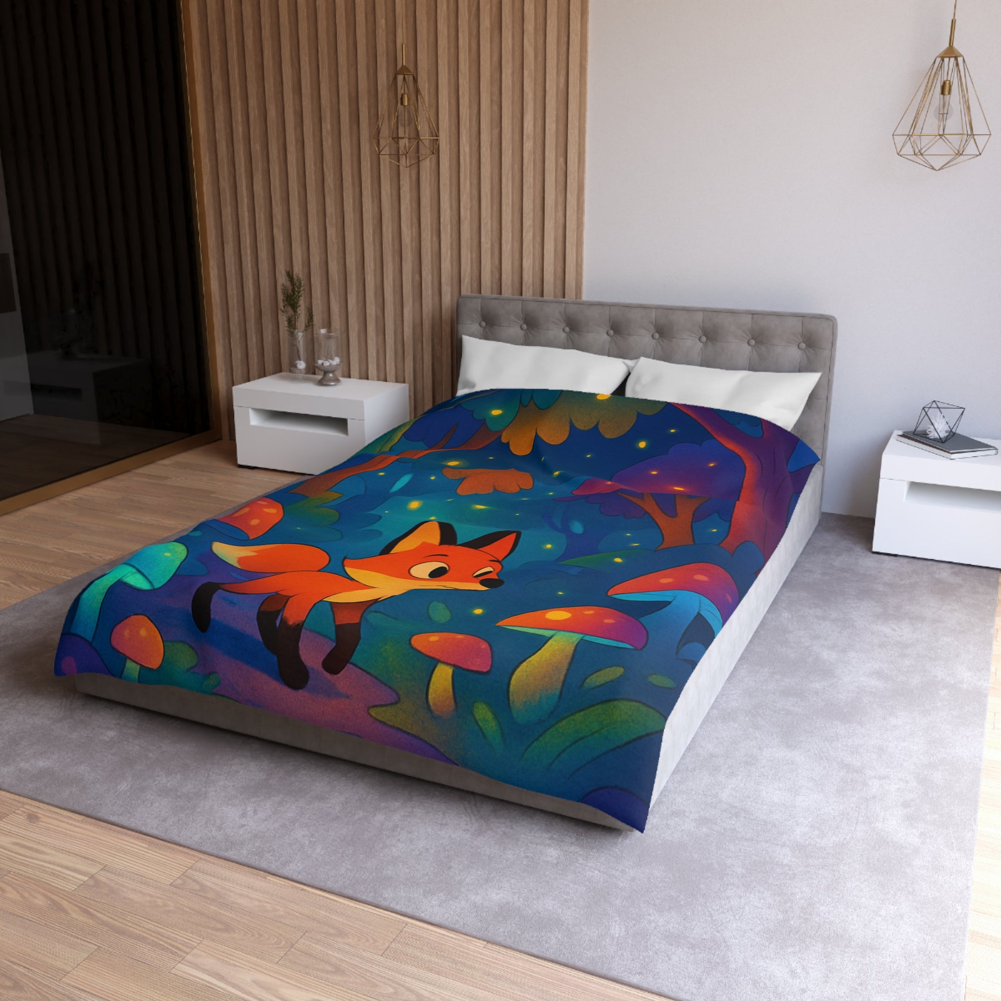 Housse de Couette Microfibre Design Artistique Moderne Décoration Chambre Confort Premium