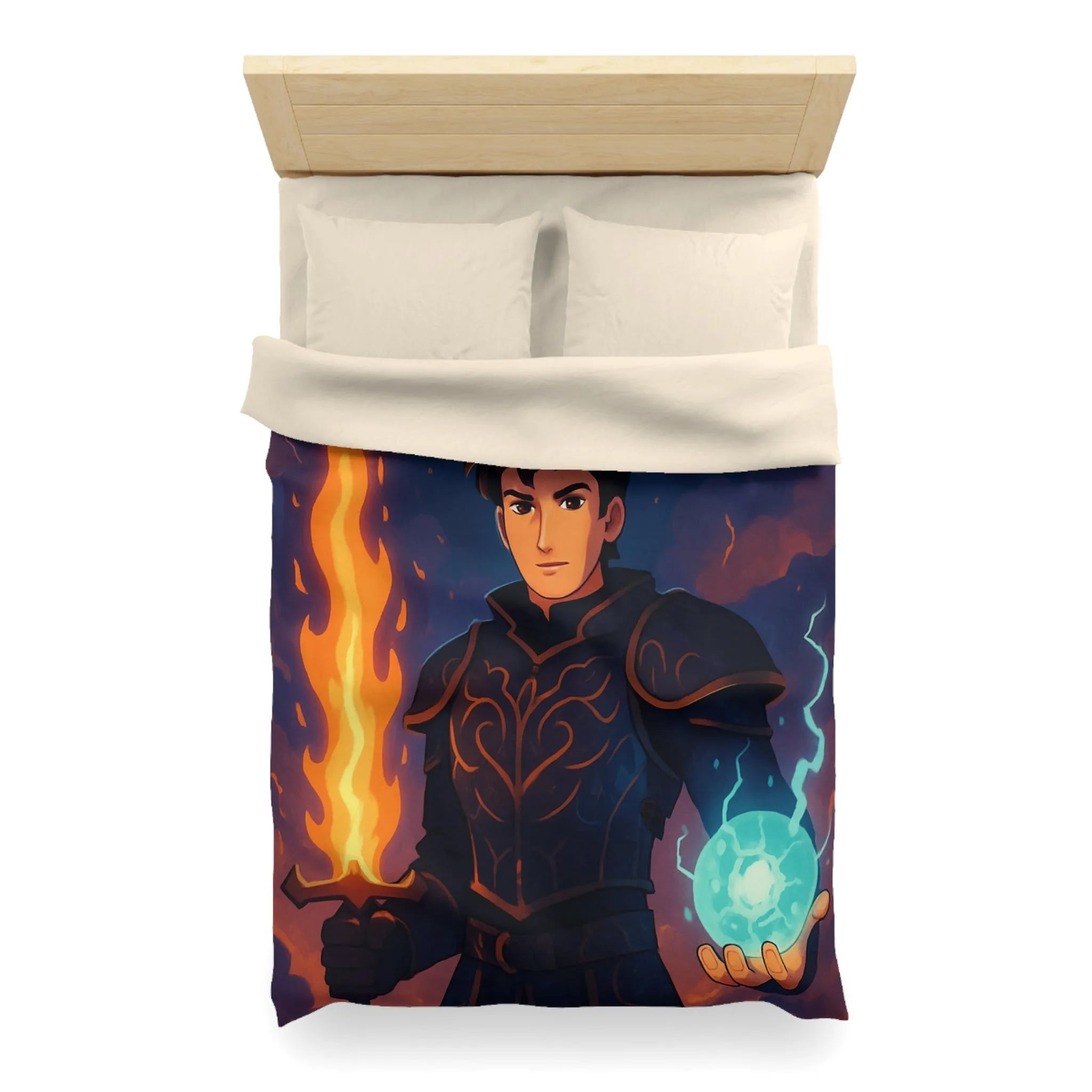 Housse de Couette Microfibre Art Graphique Contemporain Style Décoratif Chambre Tendance