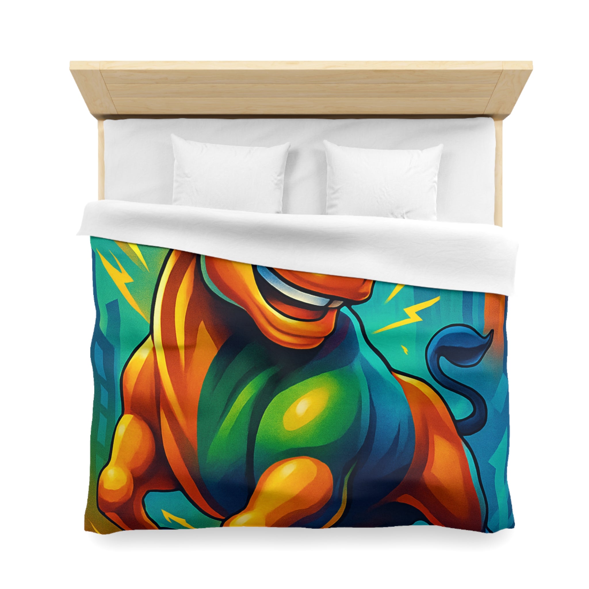 Illustration dynamique d'un taureau énergique avec gratte-ciel modernes et flèches ascendantes