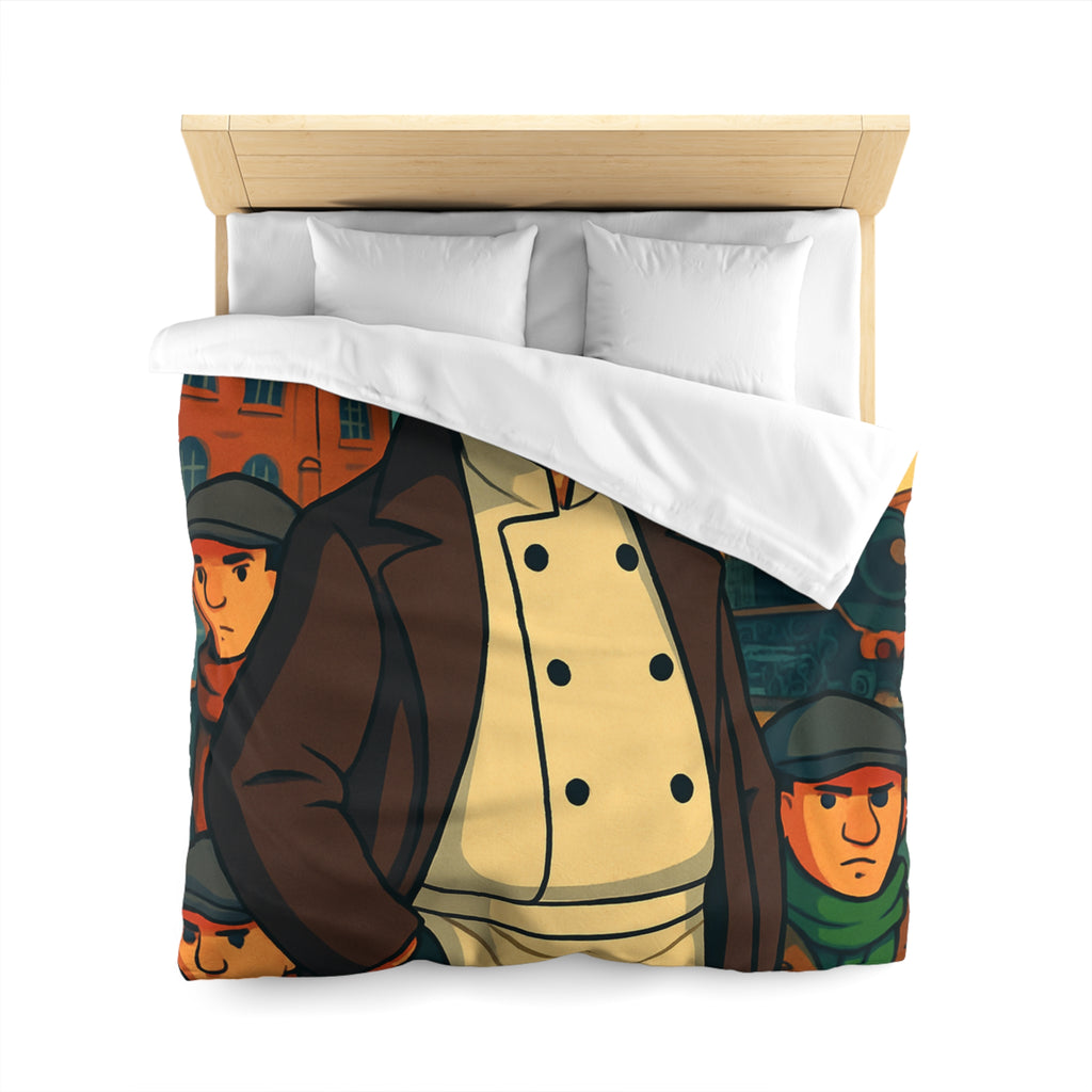 Housse de Couette Microfibre Motif Créatif Original Style Contemporain Chambre Élégante