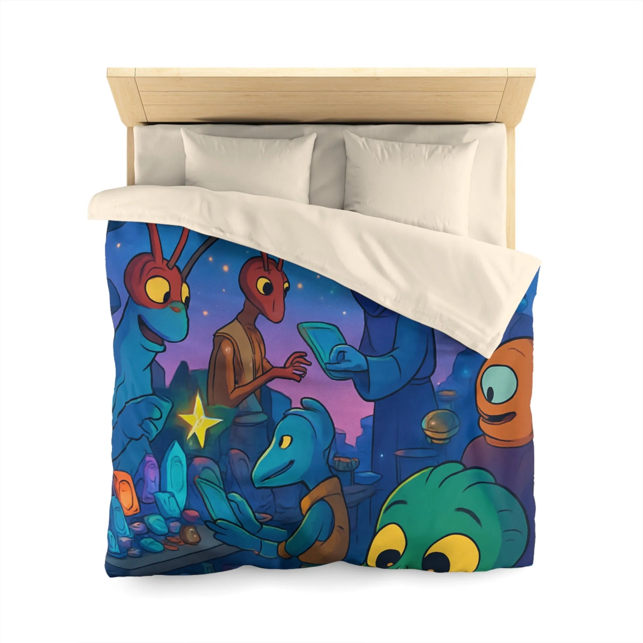 Explorez un Marché Cosmique avec des Créatures Extraterrestres et Pierres Lumineuses Éblouissantes