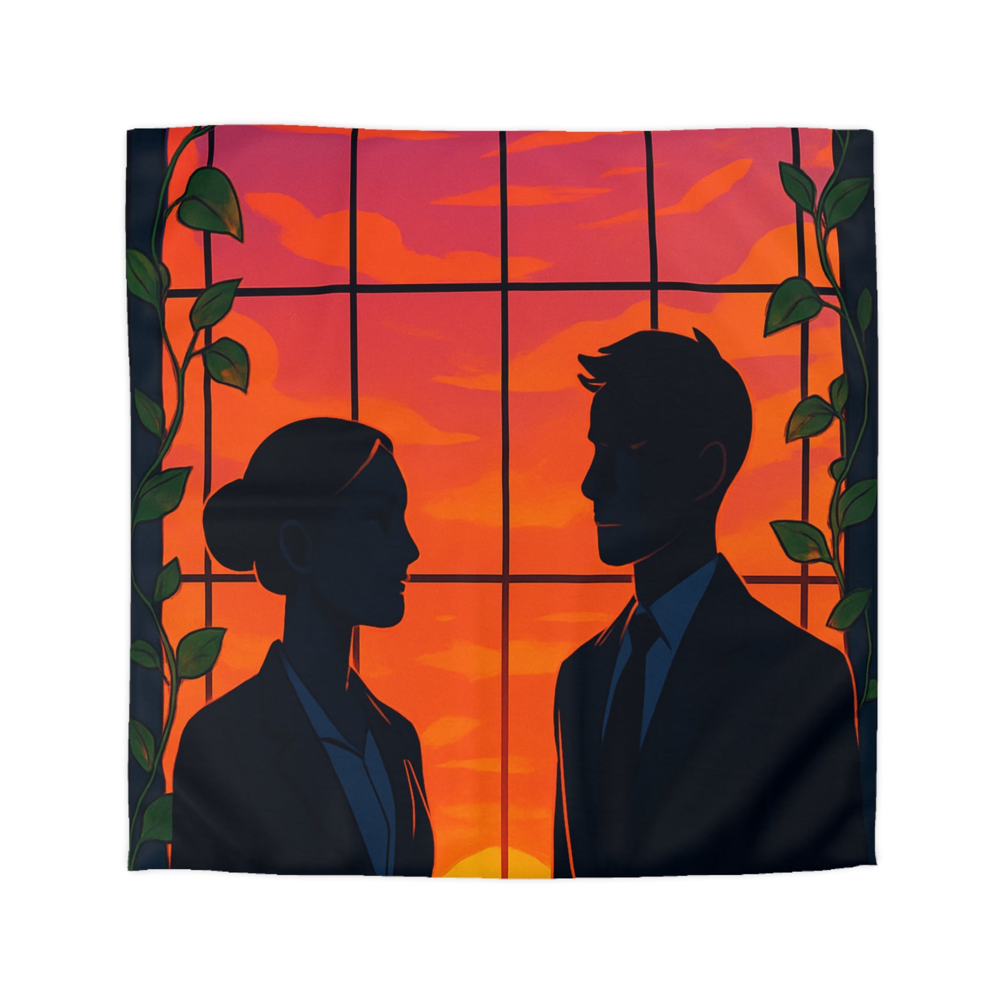 Housse de Couette Microfibre Design Artistique Moderne Décoration Chambre Confort Premium