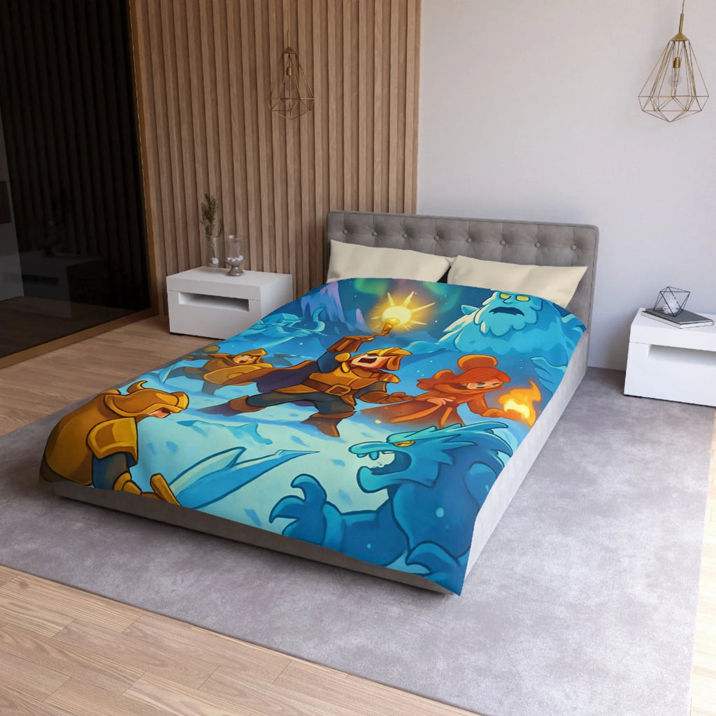 Housse de Couette Microfibre Art Graphique Contemporain Style Décoratif Chambre Tendance