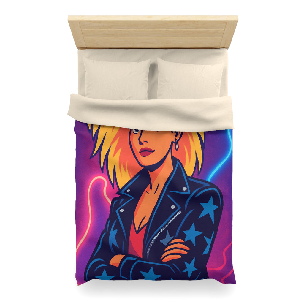 Housse de Couette Microfibre Design Artistique Moderne Décoration Chambre Confort Premium