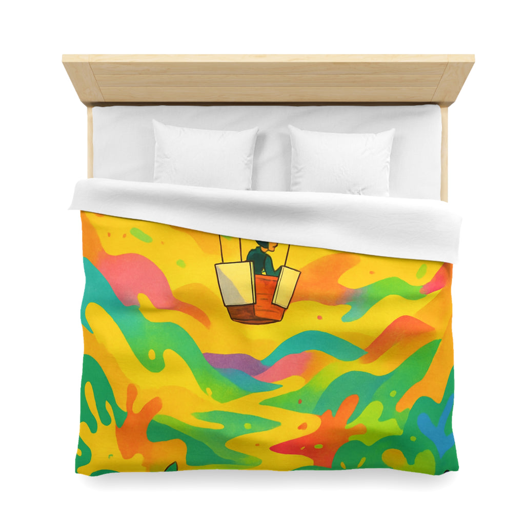 Housse de Couette Microfibre Design Artistique Moderne Décoration Chambre Confort Premium