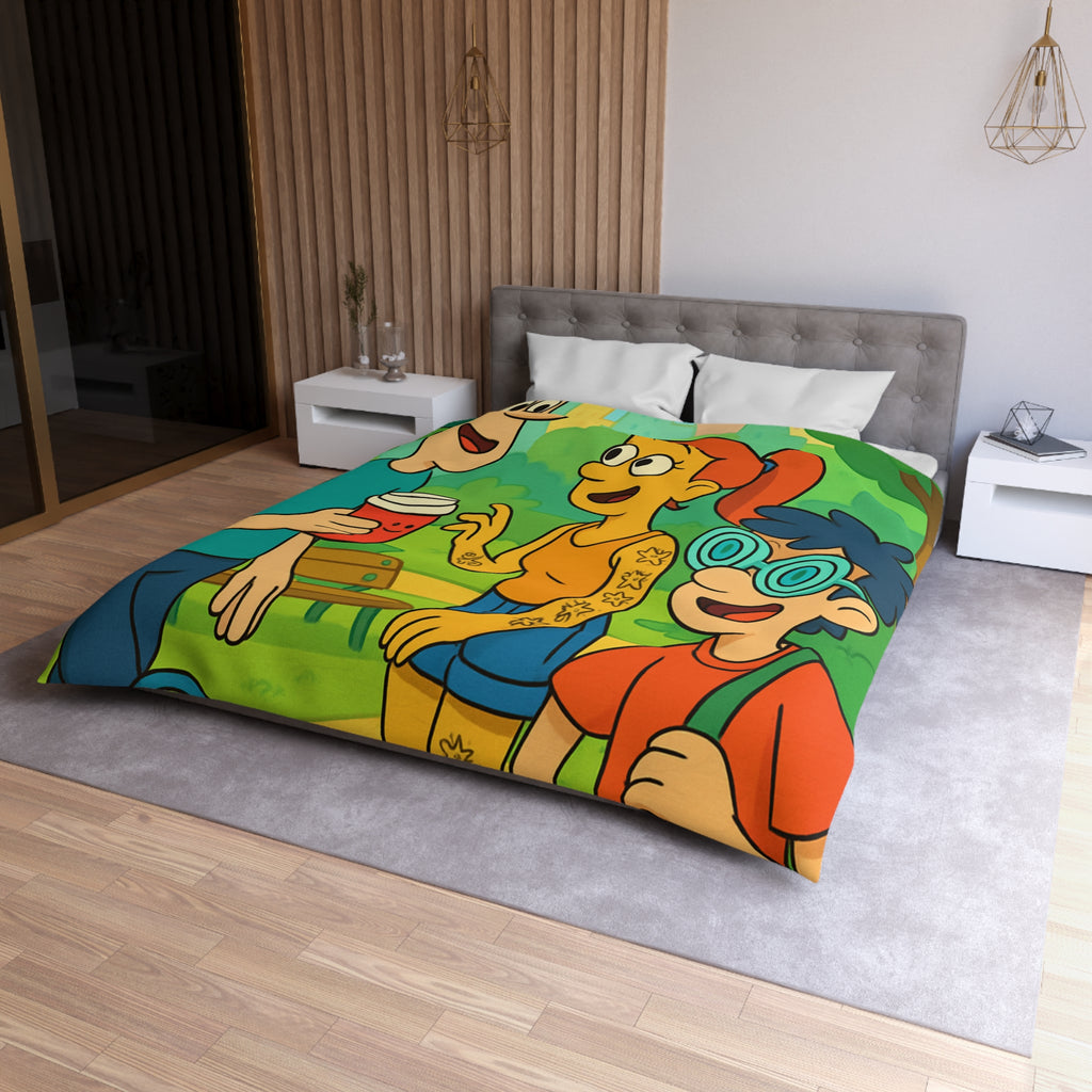 Housse de Couette Microfibre Illustration Unique Design Moderne Décoration Intérieure Raffinée