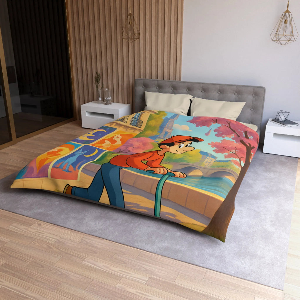 Housse de Couette Microfibre Création Artistique Moderne Design Exclusif Décoration Chambre