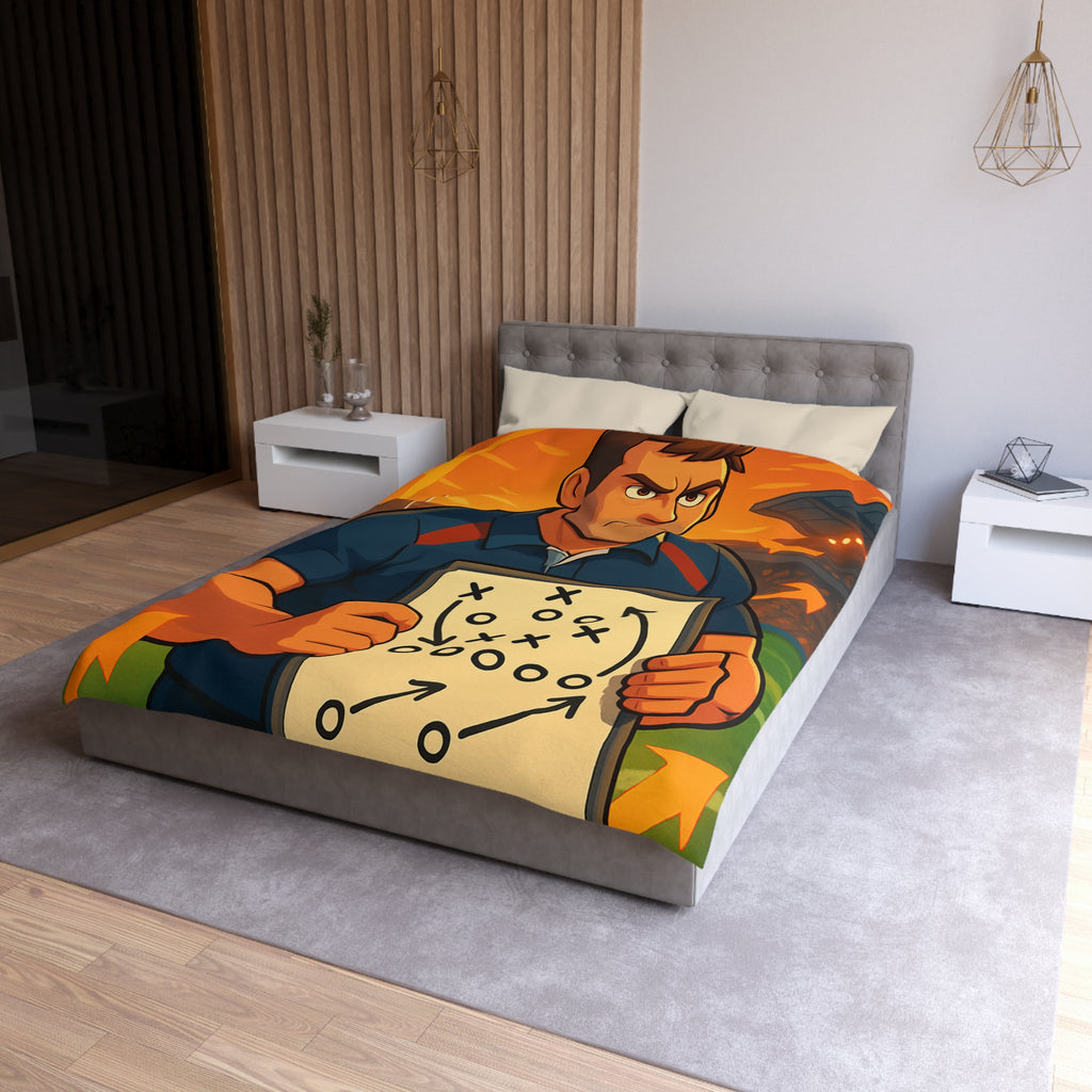 Housse de Couette Tactique de Rugby Coach Dynamique pour Chambre Thématique Sport