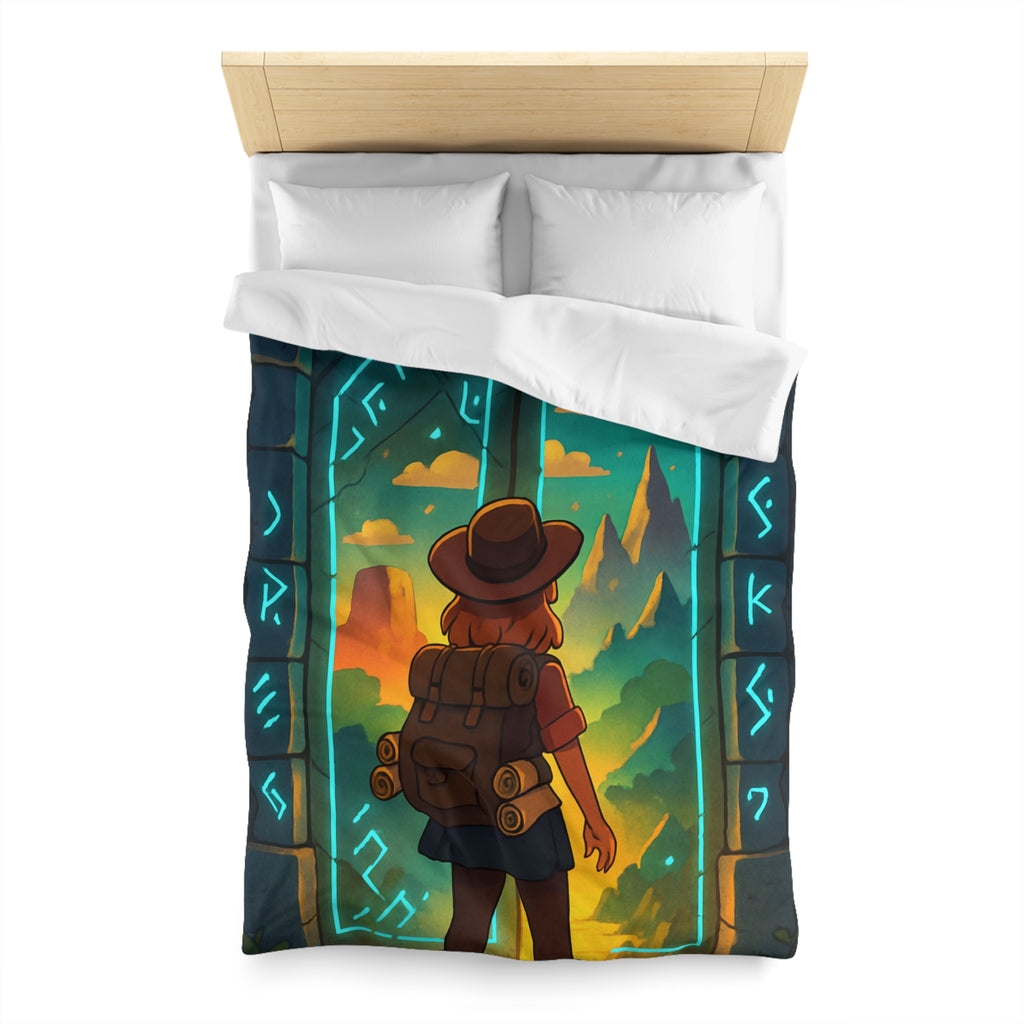 Housse de Couette Microfibre Motif Créatif Original Style Contemporain Chambre Élégante