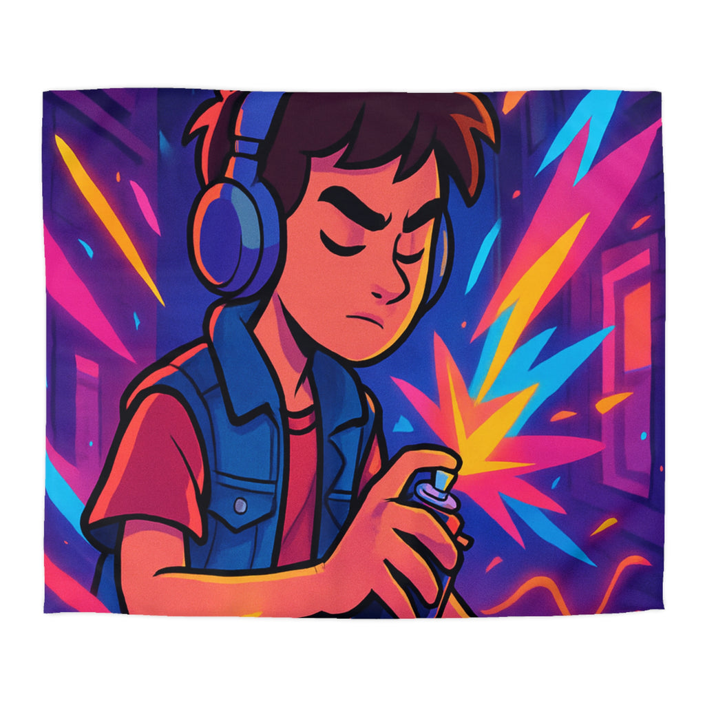 Housse de Couette Microfibre Design Artistique Moderne Décoration Chambre Confort Premium