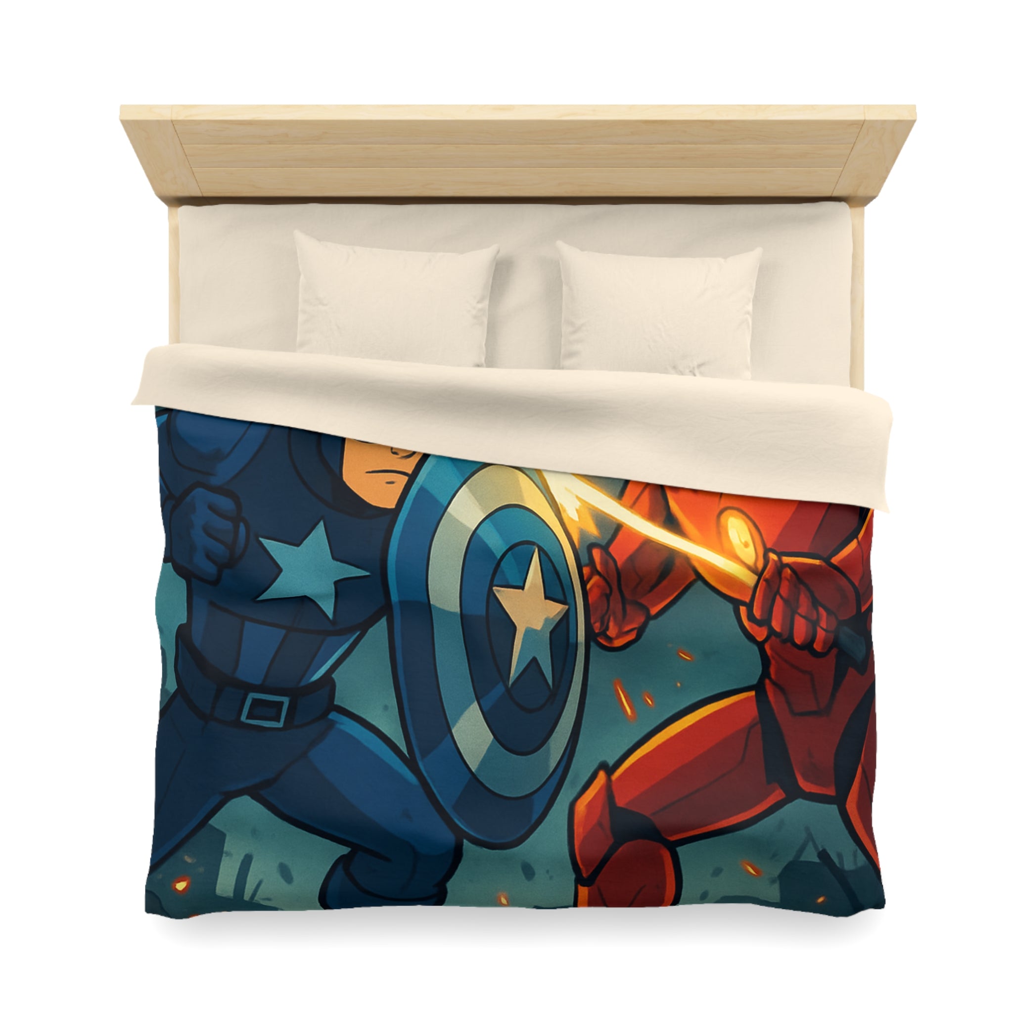Housse de Couette Microfibre Design Artistique Moderne Décoration Chambre Confort Premium
