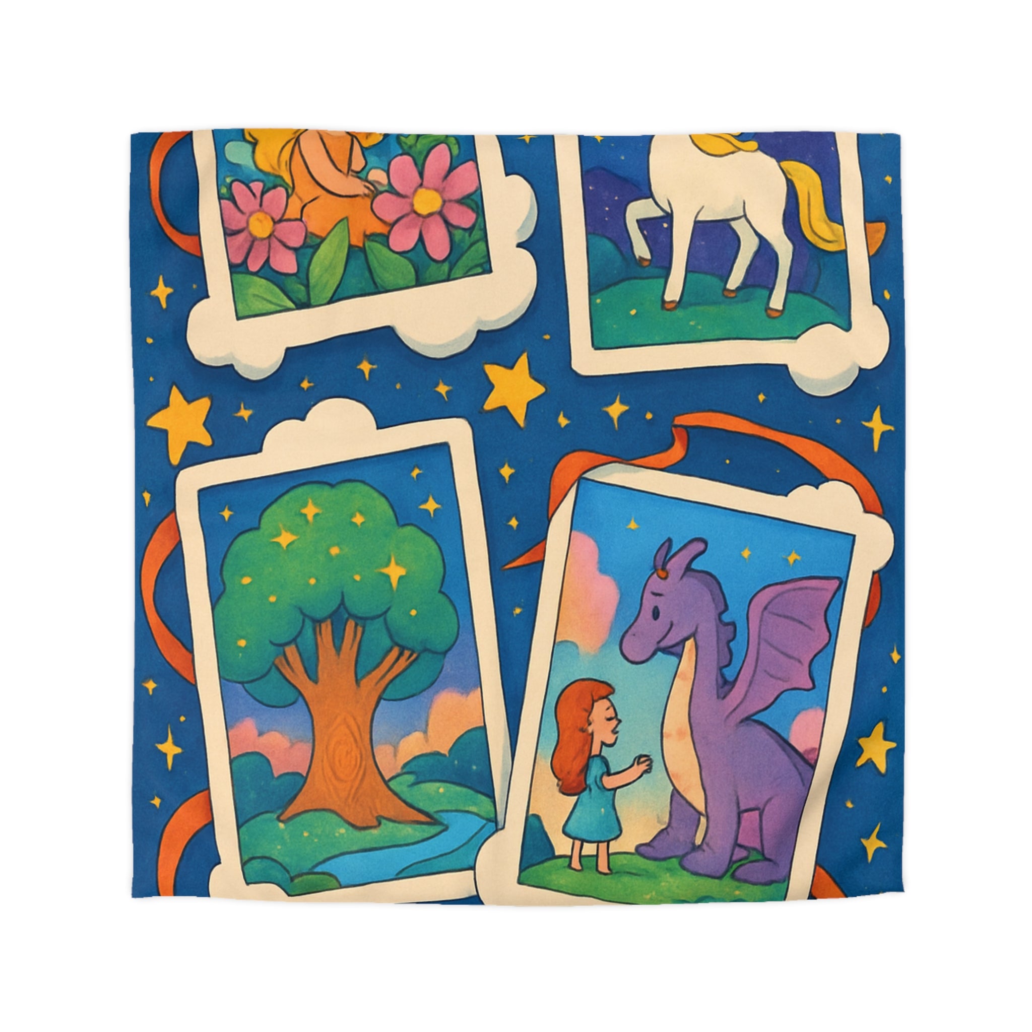 Housse de Couette Microfibre Illustration Unique Design Moderne Décoration Intérieure Raffinée