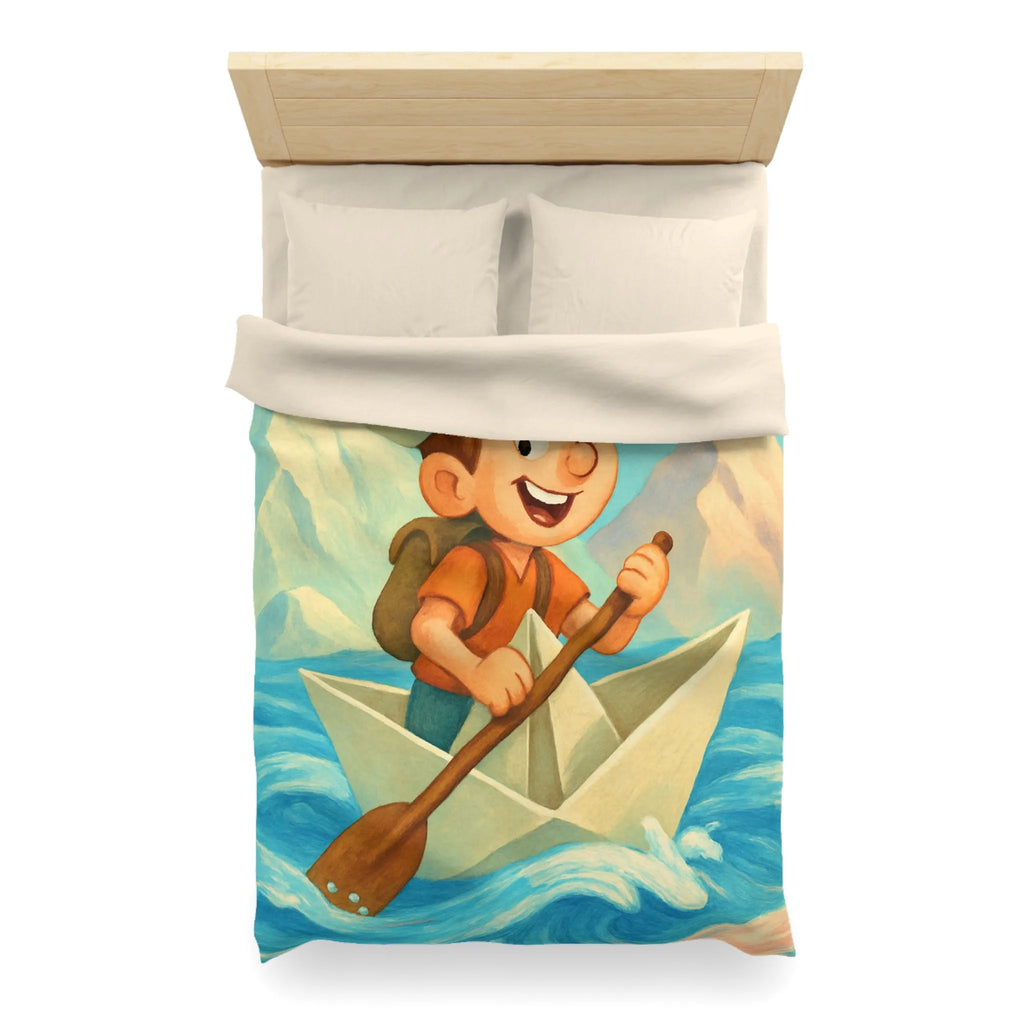 Housse de Couette Microfibre Art Graphique Contemporain Style Décoratif Chambre Tendance