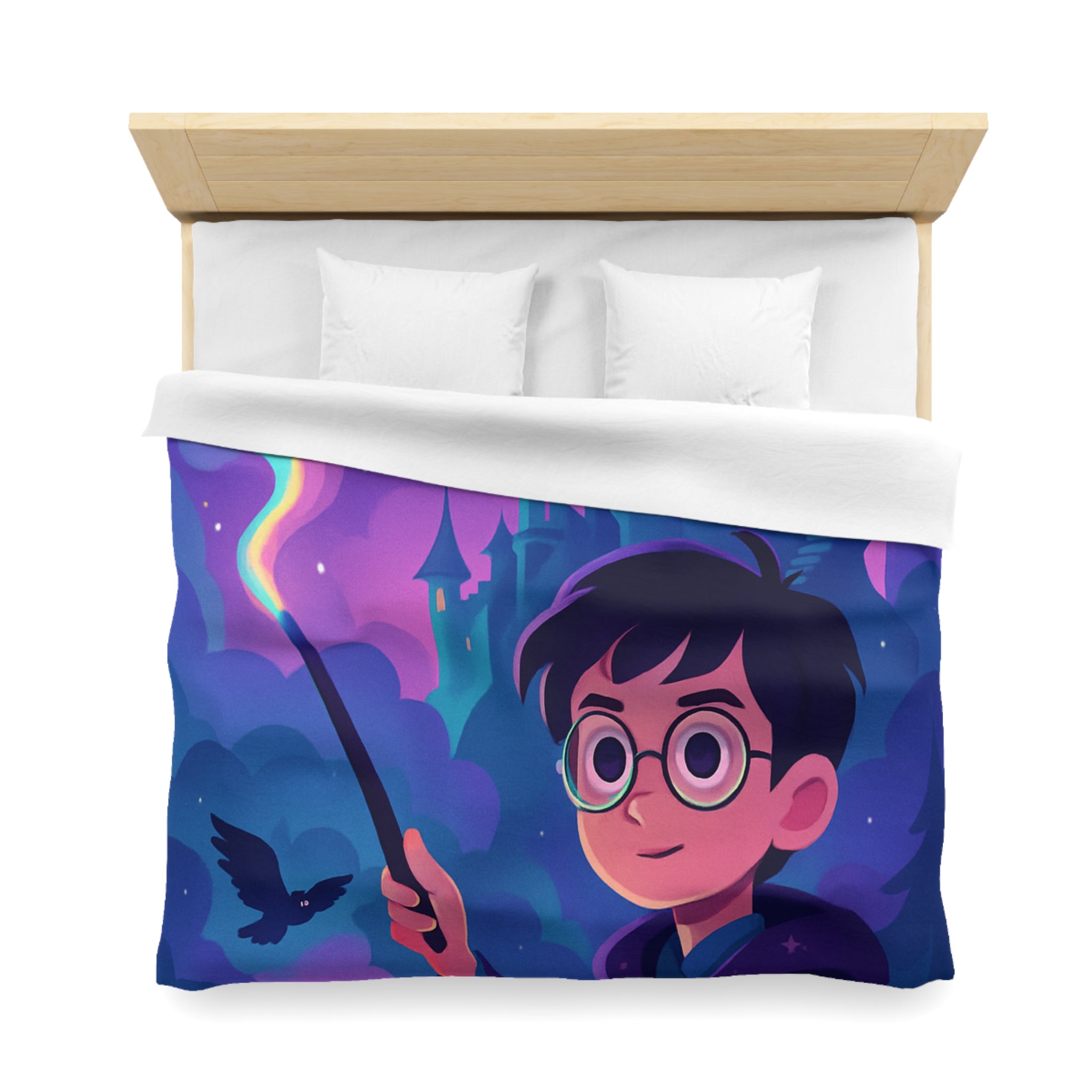 Housse de Couette Microfibre Motif Créatif Original Style Contemporain Chambre Élégante