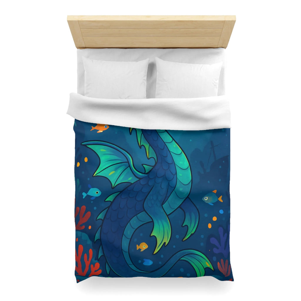 Fantastique Dragon Marin et Poissons Exotiques dans une Scène Océanique Enchantée