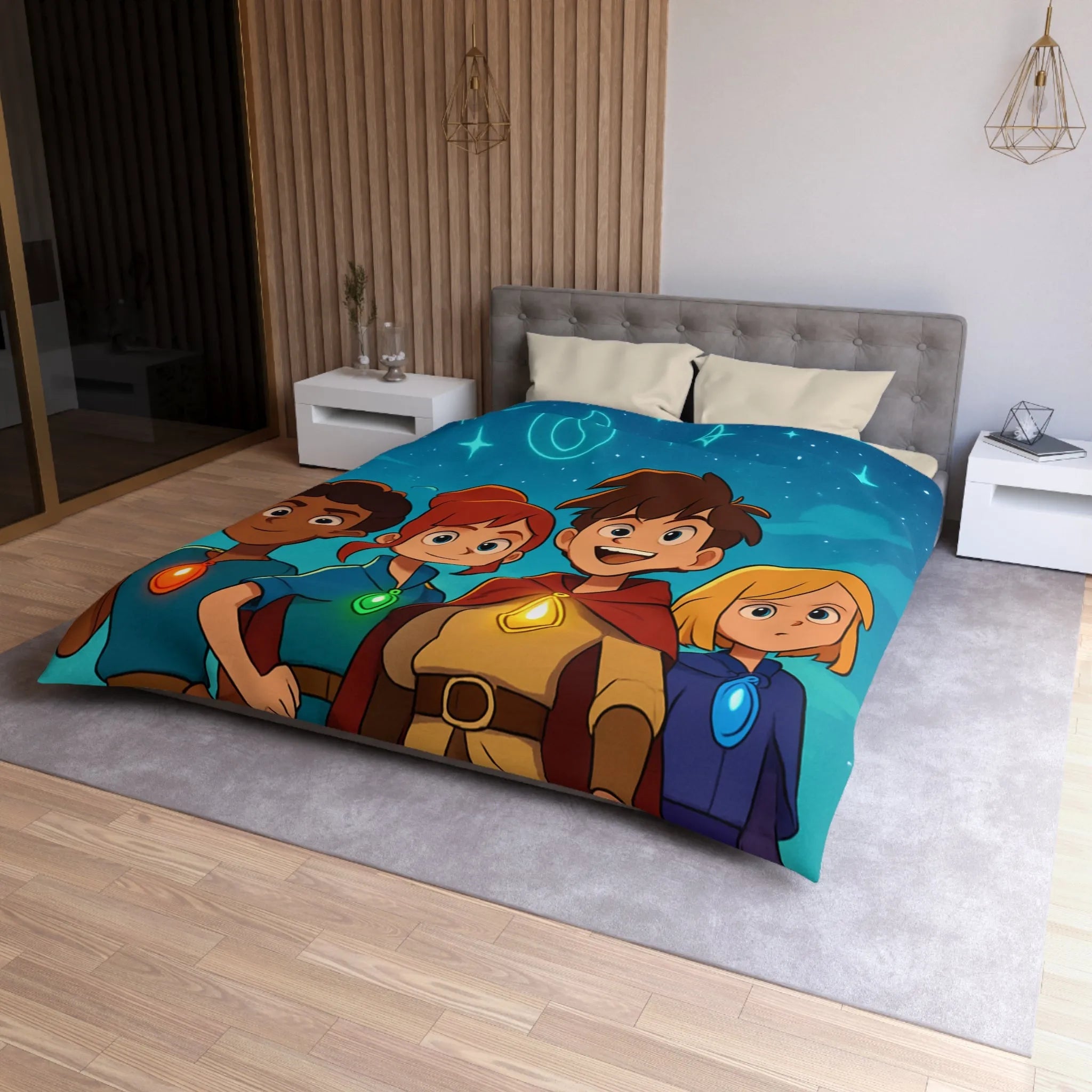 Housse de Couette Microfibre Création Artistique Moderne Design Exclusif Décoration Chambre