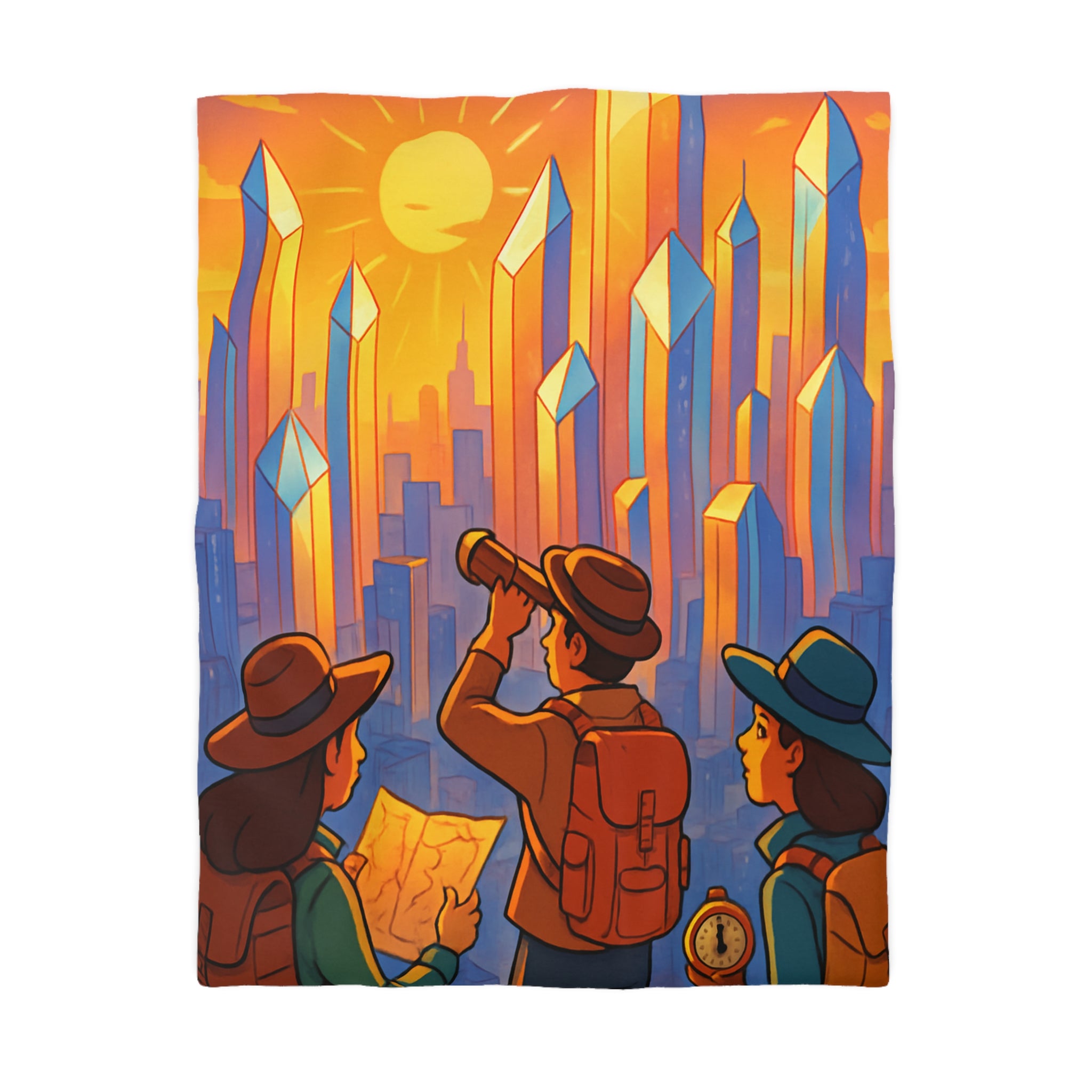 Housse de Couette Microfibre Illustration Unique Design Moderne Décoration Intérieure Raffinée