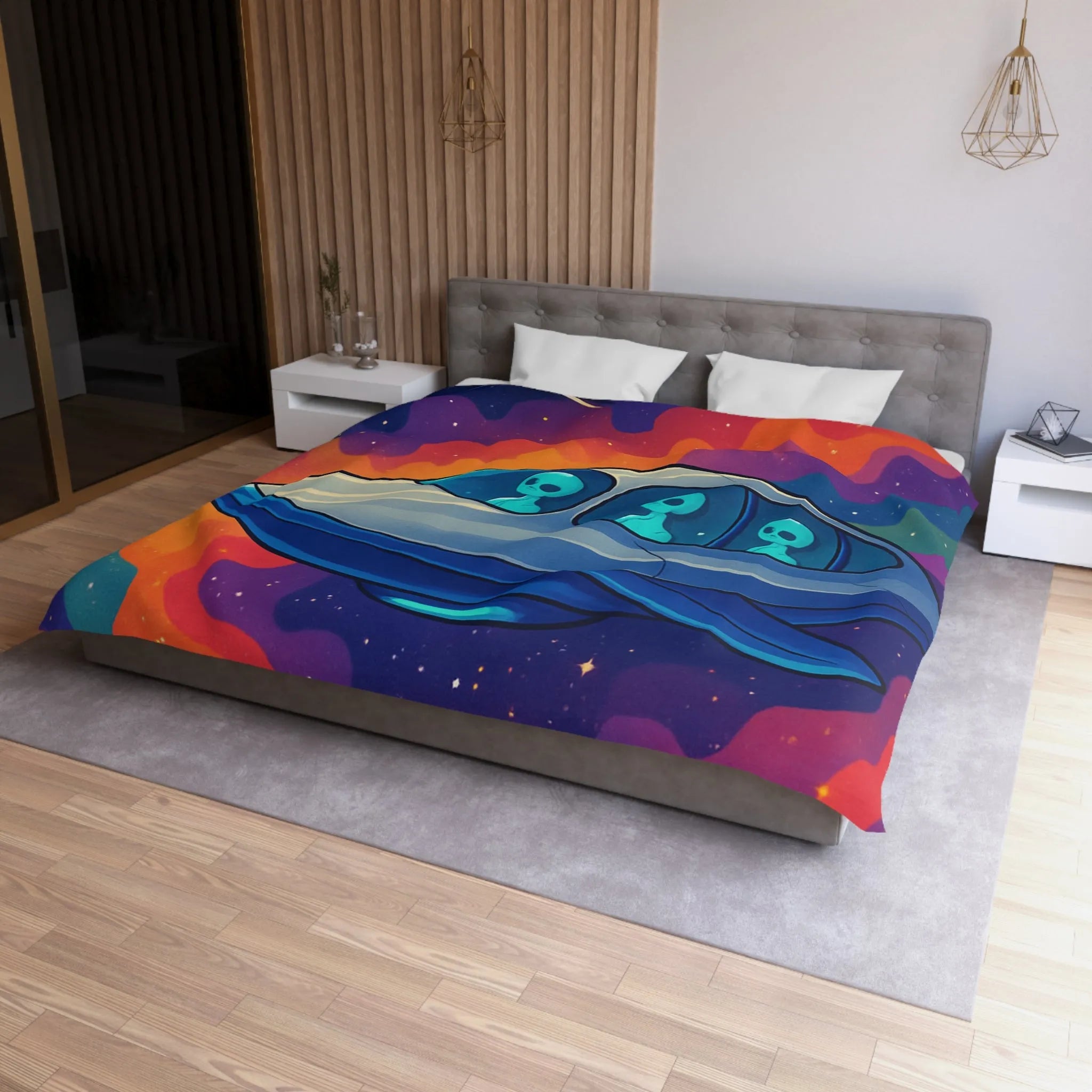 Housse de Couette Microfibre Création Artistique Moderne Design Exclusif Décoration Chambre