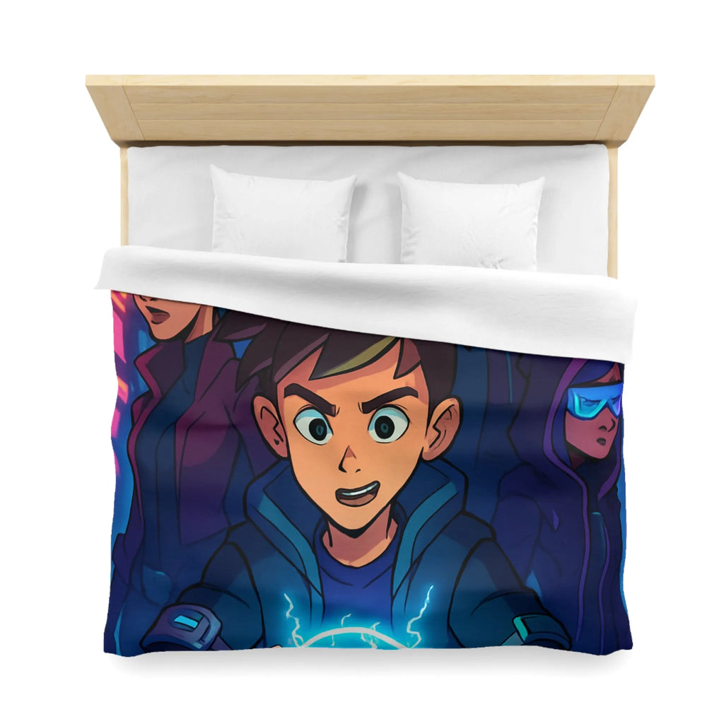 Housse de Couette Microfibre Art Graphique Contemporain Style Décoratif Chambre Tendance