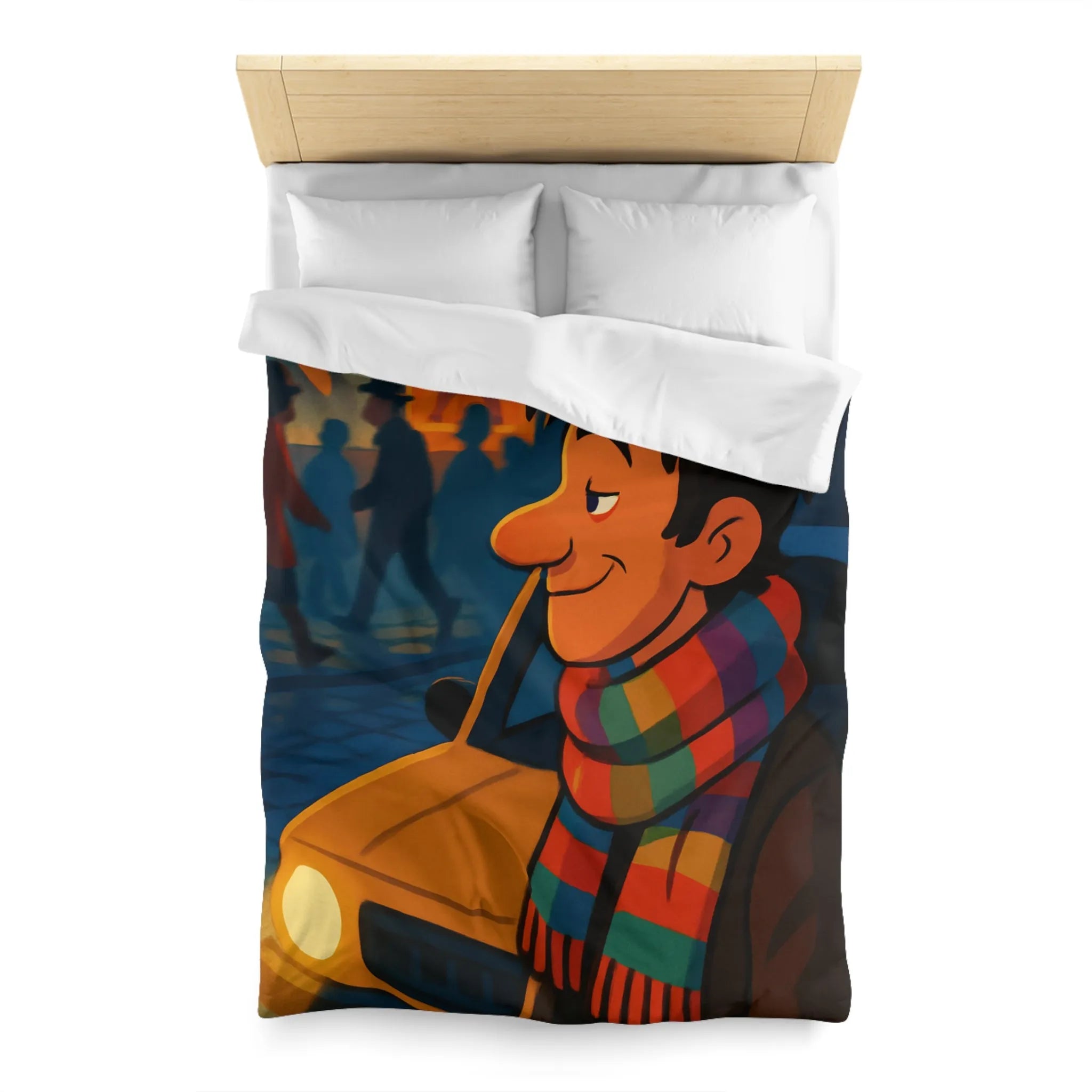 Housse de Couette Microfibre Art Graphique Contemporain Style Décoratif Chambre Tendance