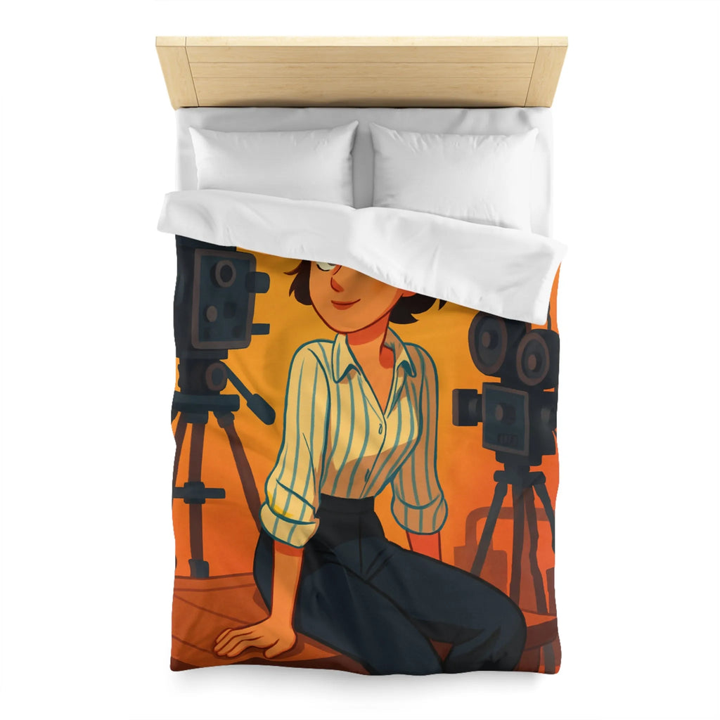 Housse de Couette Microfibre Art Graphique Contemporain Style Décoratif Chambre Tendance