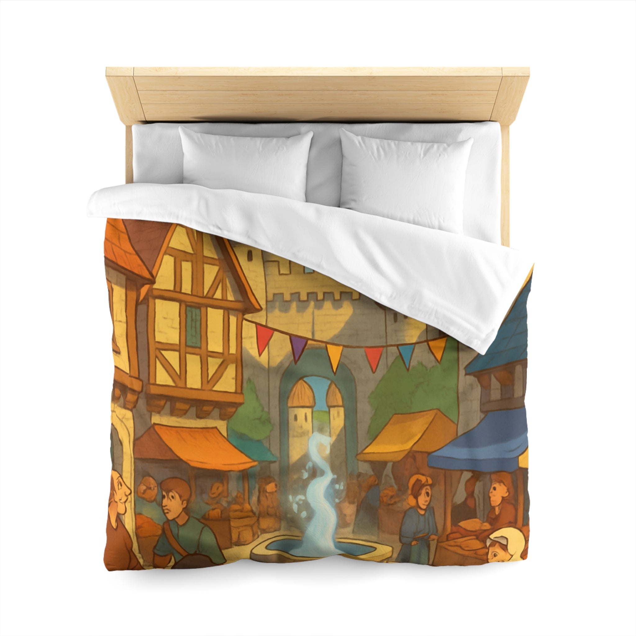 Housse de Couette Microfibre Design Artistique Moderne Décoration Chambre Confort Premium