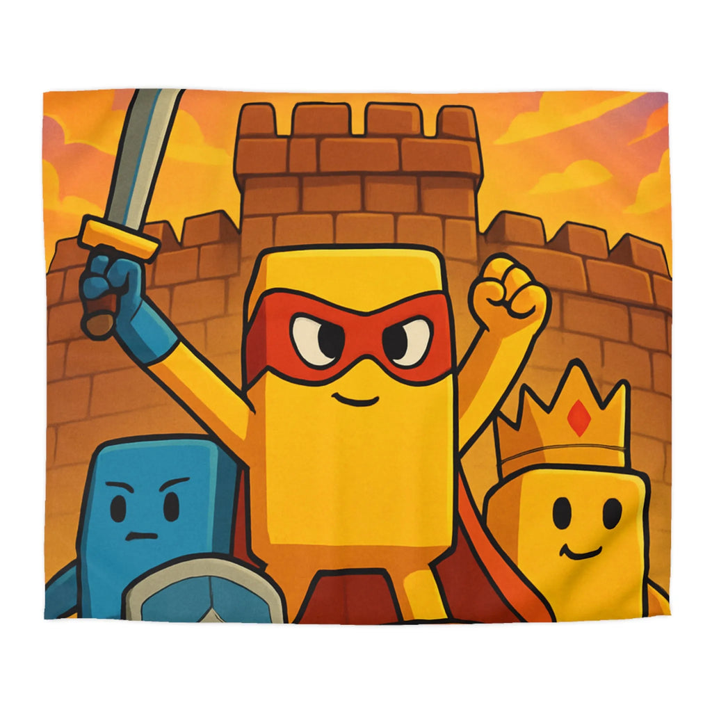 Housse de couette colorée avec personnages géométriques stylisés pour chambre d'enfant