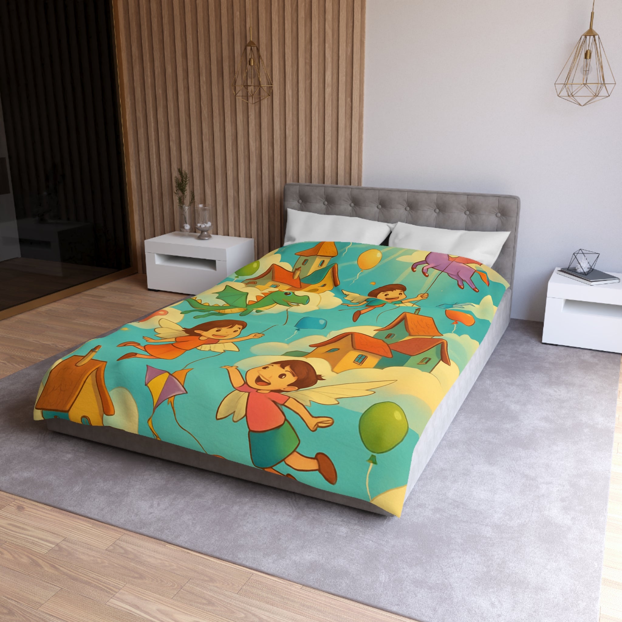 Housse de Couette Microfibre Création Artistique Moderne Design Exclusif Décoration Chambre