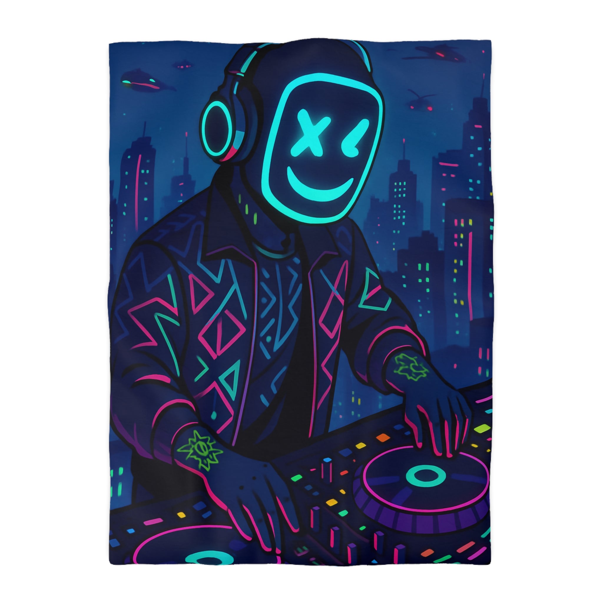 Housse de Couette Microfibre Motif Créatif Original Style Contemporain Chambre Élégante