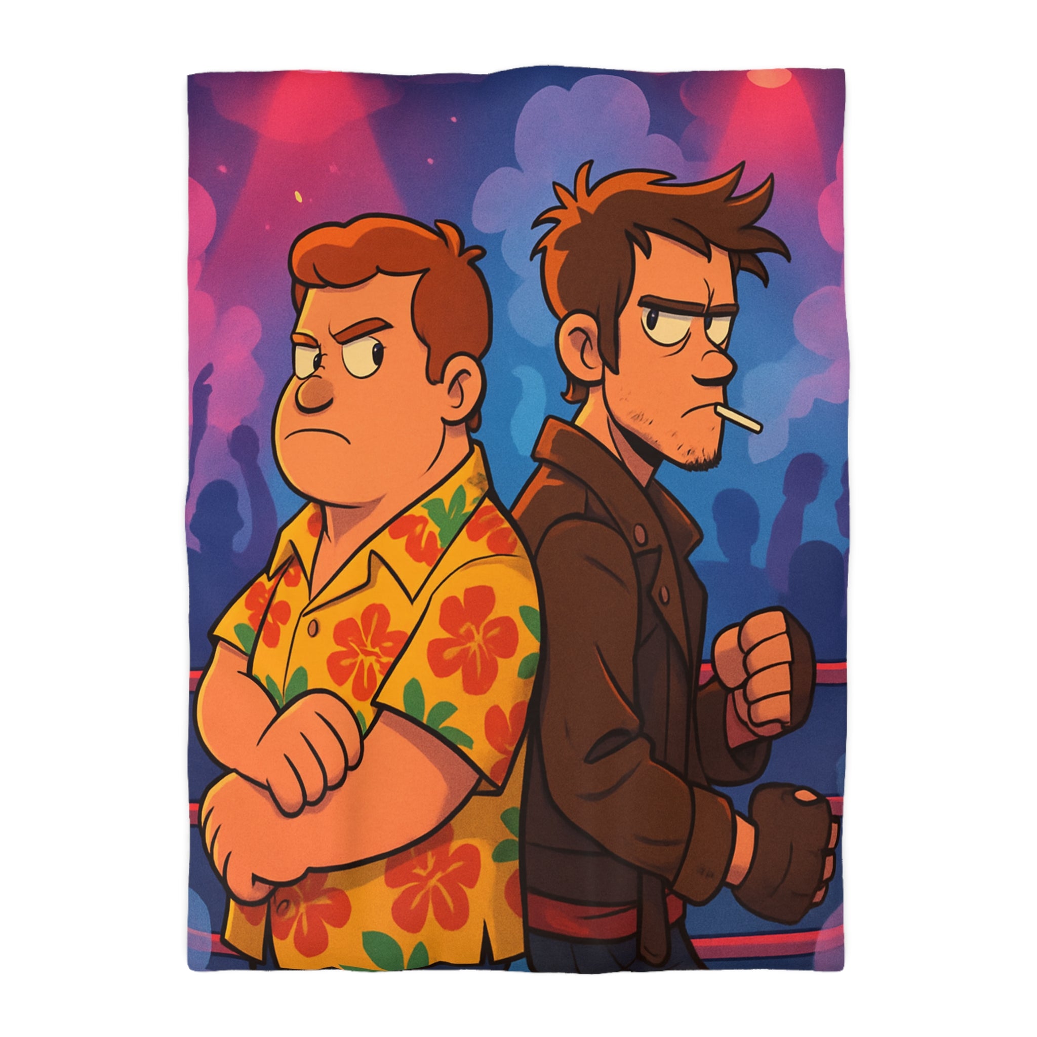 Housse de Couette Microfibre Illustration Unique Design Moderne Décoration Intérieure Raffinée