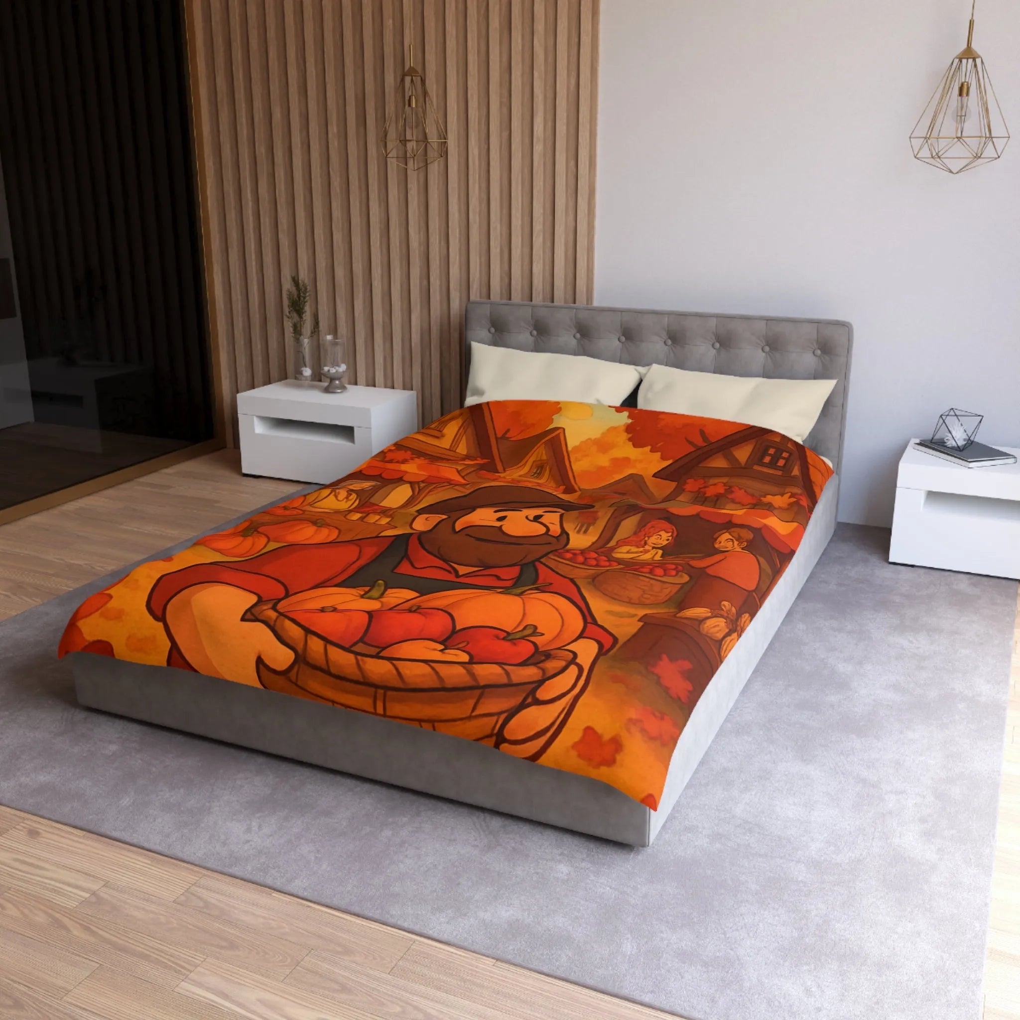 Housse de Couette Microfibre Art Graphique Contemporain Style Décoratif Chambre Tendance