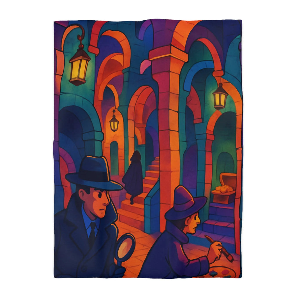 Housse de Couette Microfibre Art Graphique Contemporain Style Décoratif Chambre Tendance