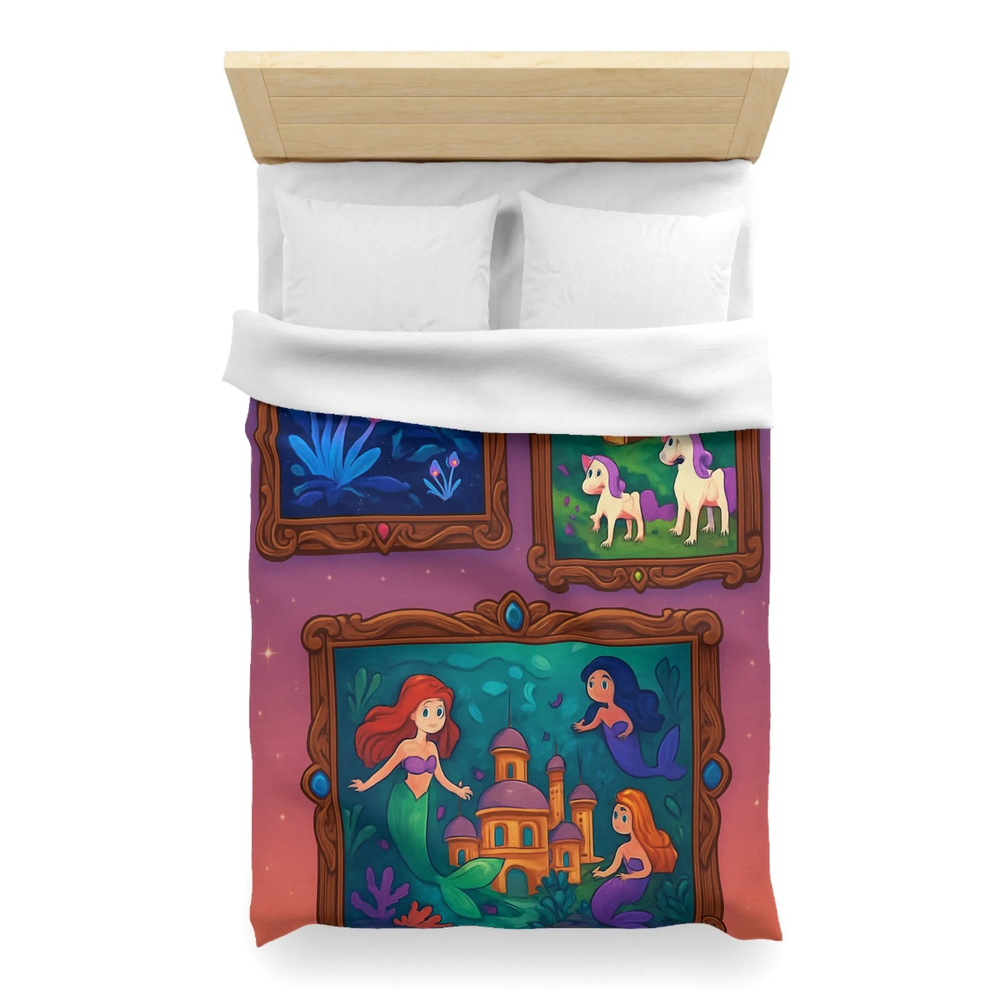 Housse de couette colorée inspirée de contes de fées avec motifs enchanteurs et magiques