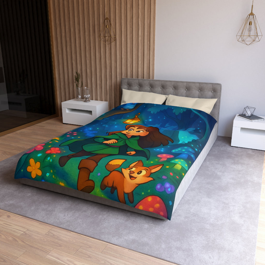 Housse de Couette Microfibre Design Artistique Moderne Décoration Chambre Confort Premium