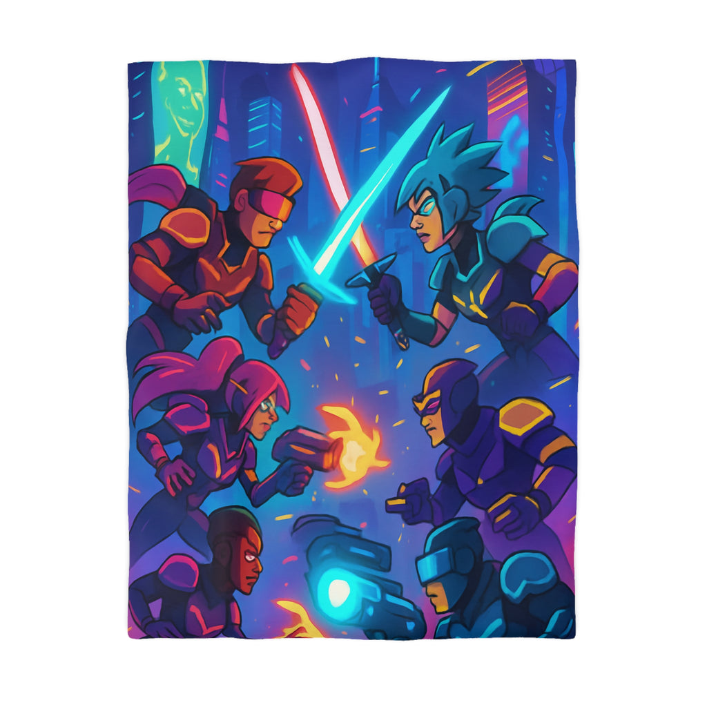 Housse de Couette Microfibre Motif Créatif Original Style Contemporain Chambre Élégante