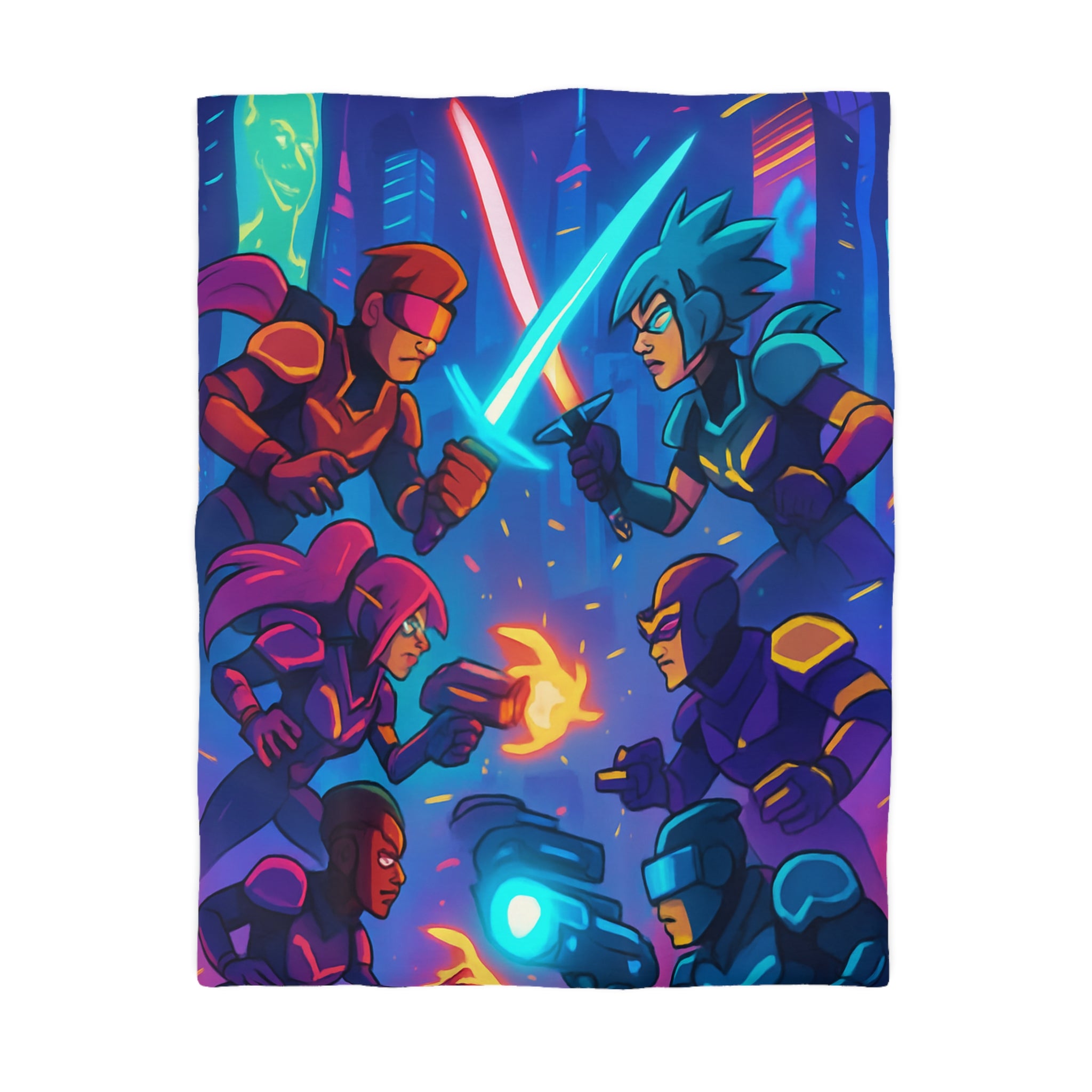 Housse de Couette Microfibre Motif Créatif Original Style Contemporain Chambre Élégante