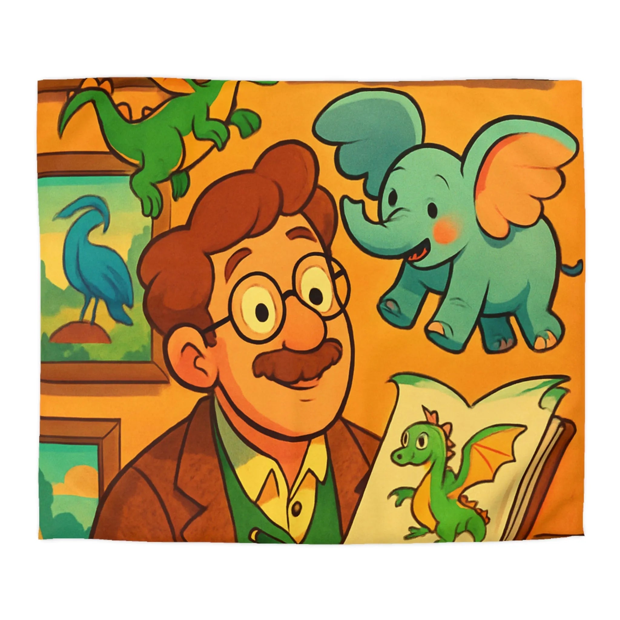 Housse de couette avec illustrations d'animaux colorés pour une chambre chaleureuse et ludique