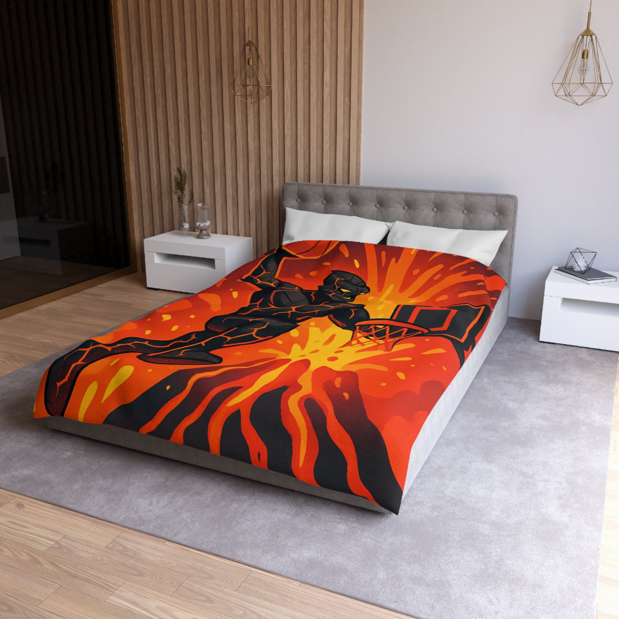 Housse de Couette Microfibre Motif Créatif Original Style Contemporain Chambre Élégante