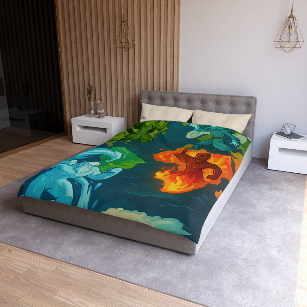 Housse de Couette Microfibre Création Artistique Moderne Design Exclusif Décoration Chambre