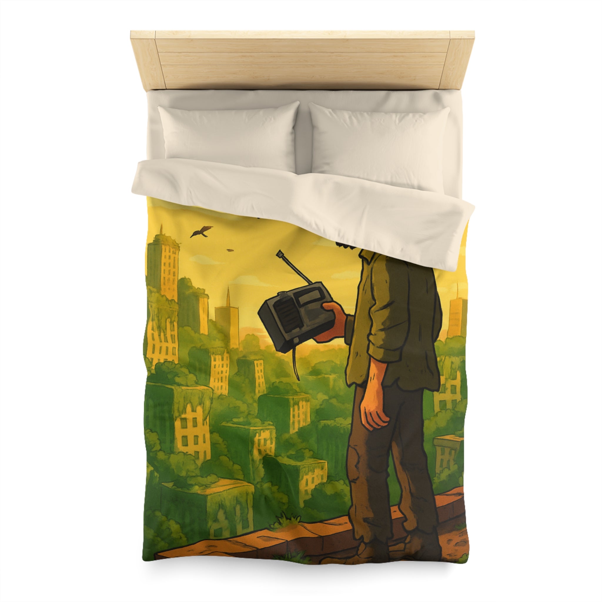 Housse de Couette Microfibre Illustration Unique Design Moderne Décoration Intérieure Raffinée