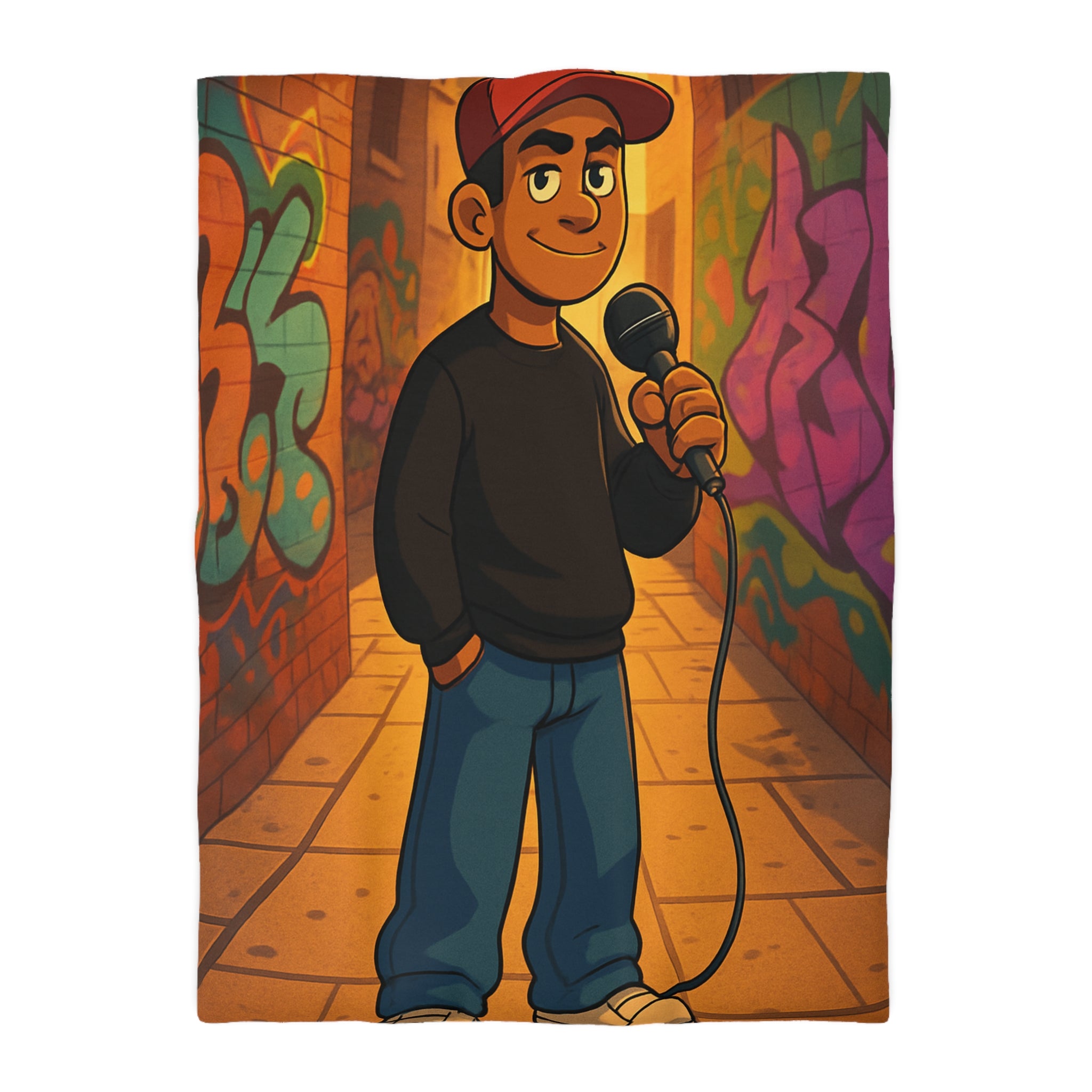 Housse de Couette Microfibre Design Artistique Moderne Décoration Chambre Confort Premium