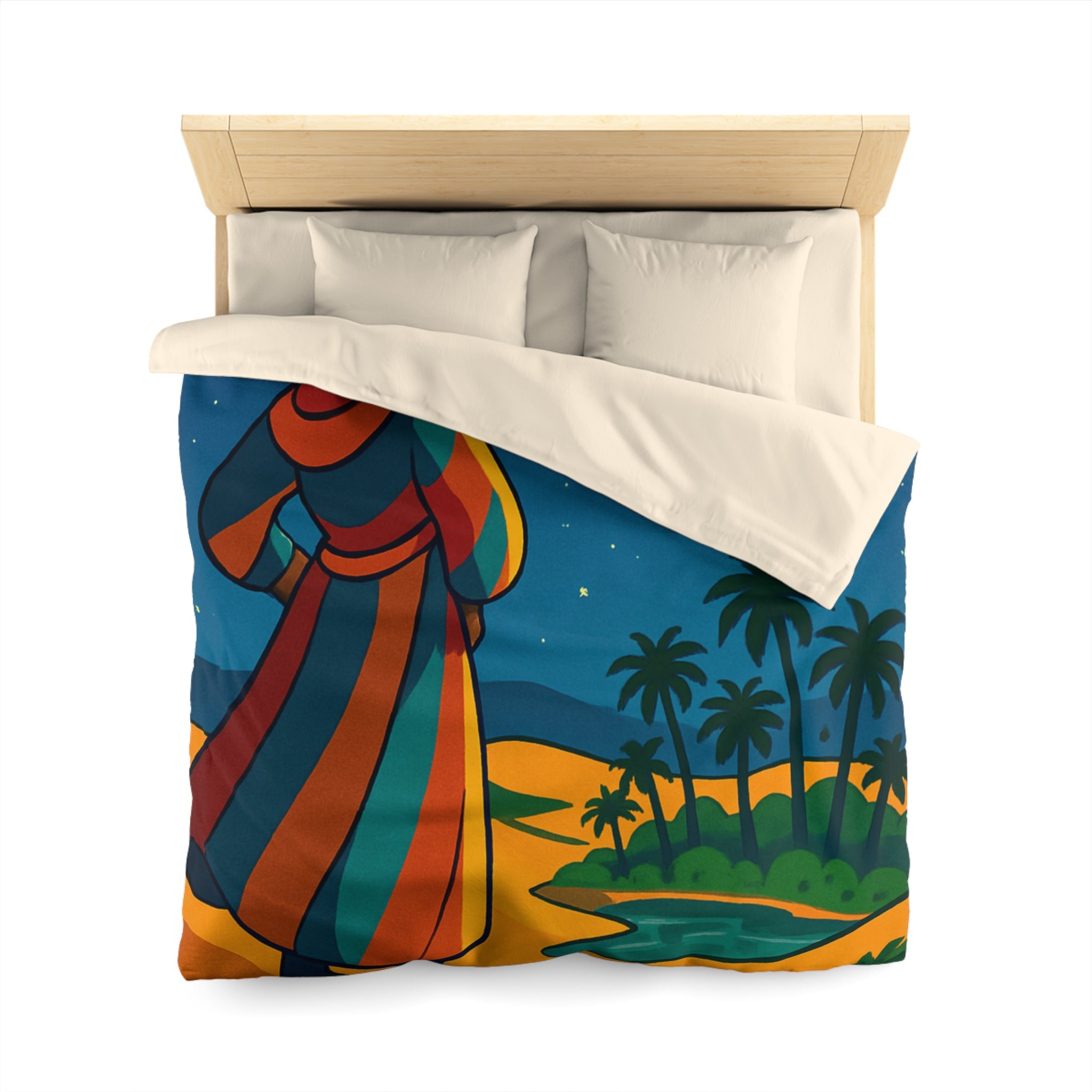 Housse de Couette Microfibre Motif Créatif Original Style Contemporain Chambre Élégante