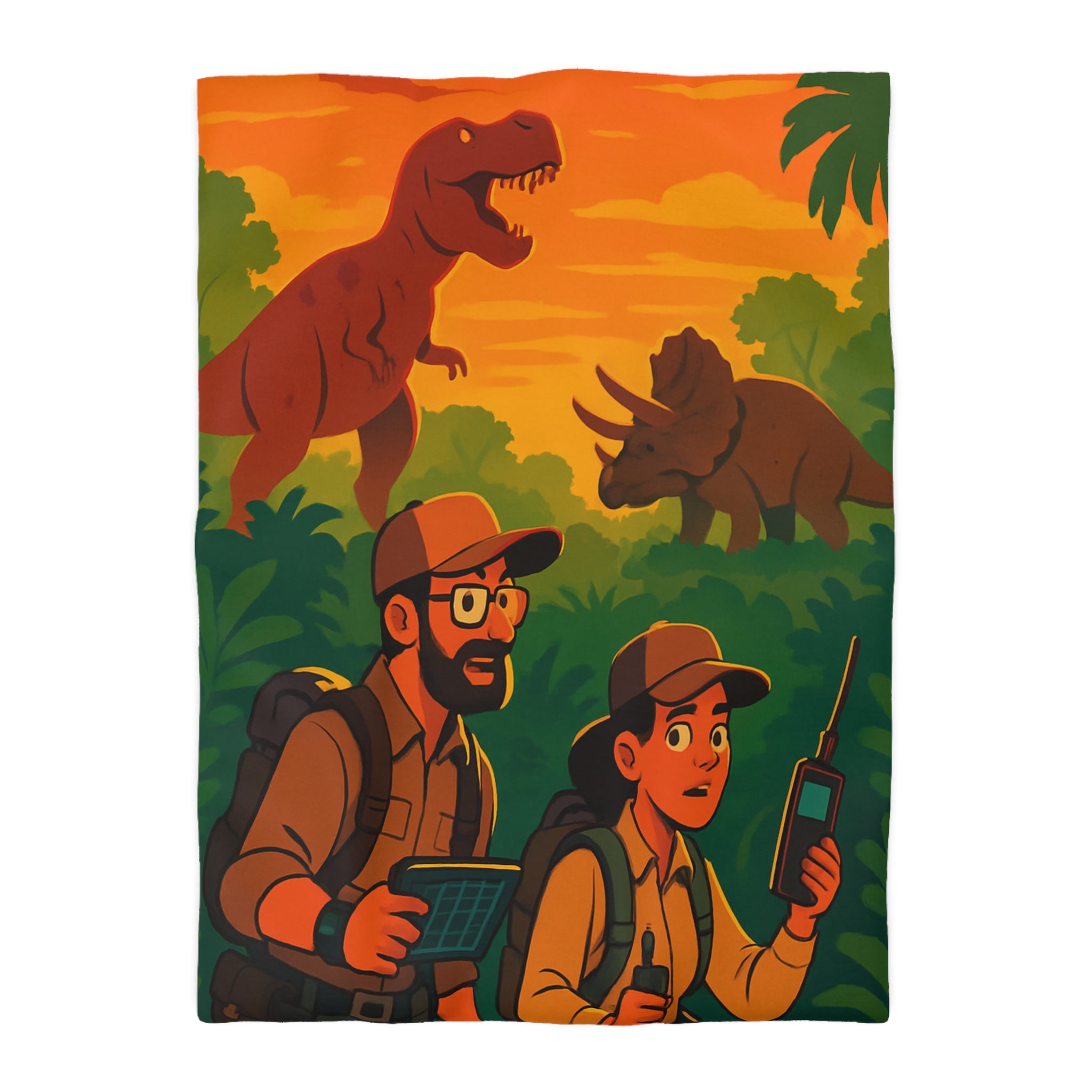 Housse de Couette Microfibre Illustration Unique Design Moderne Décoration Intérieure Raffinée