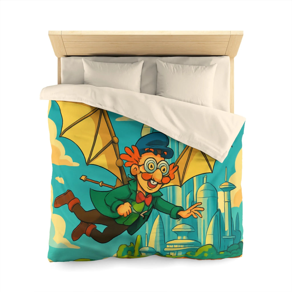 Housse de Couette Microfibre Art Graphique Contemporain Style Décoratif Chambre Tendance