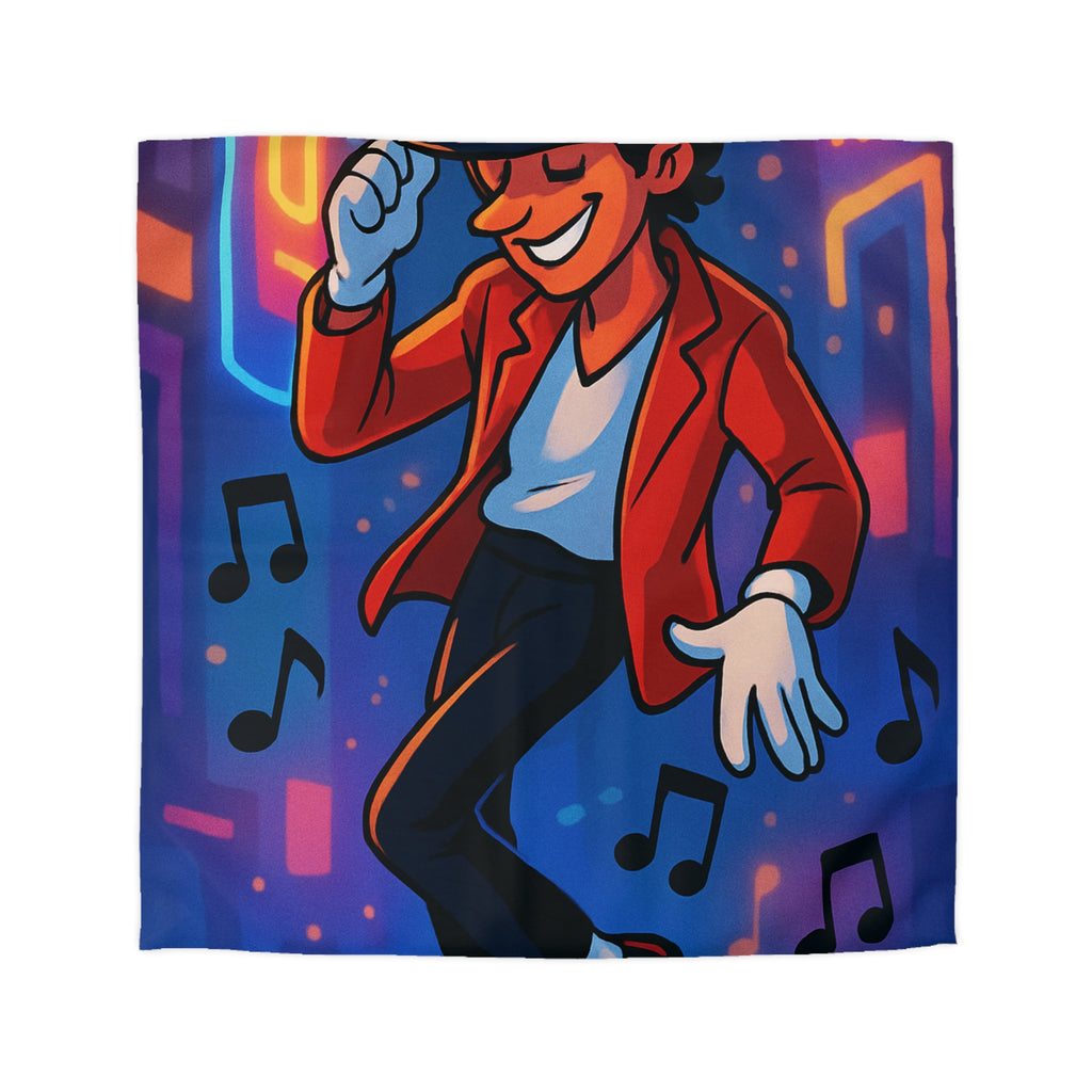 Housse de couette vibrante, danse lumineuse, style rétro pour chambre musicale élégante