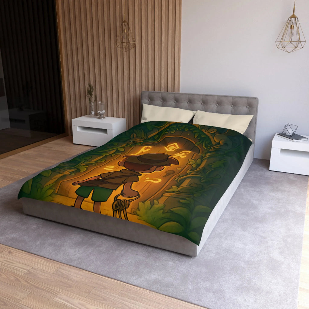 Explorez l'univers enchanté avec cette housse de couette magique et mystérieuse pour enfants